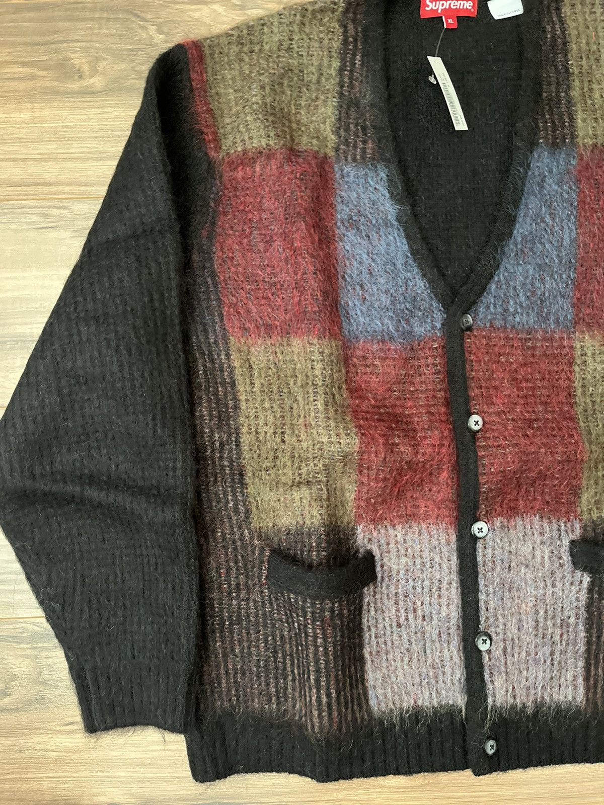 Supreme Brushed Grid Cardigan