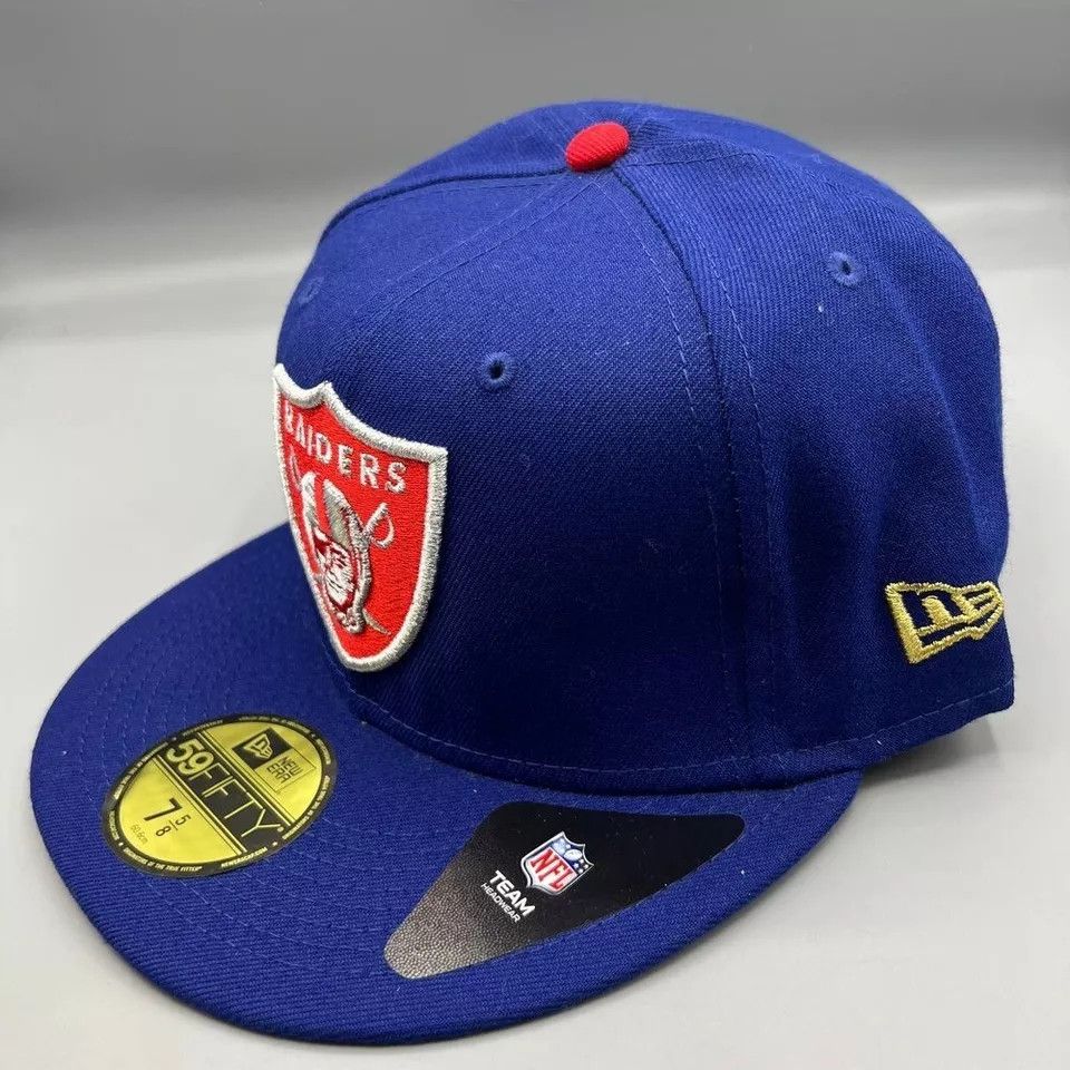 New Era Las Vegas Raiders Hat Men 7 5/8 59Fifty New Era NFL Fitted Size ONE SIZE - 3 Thumbnail