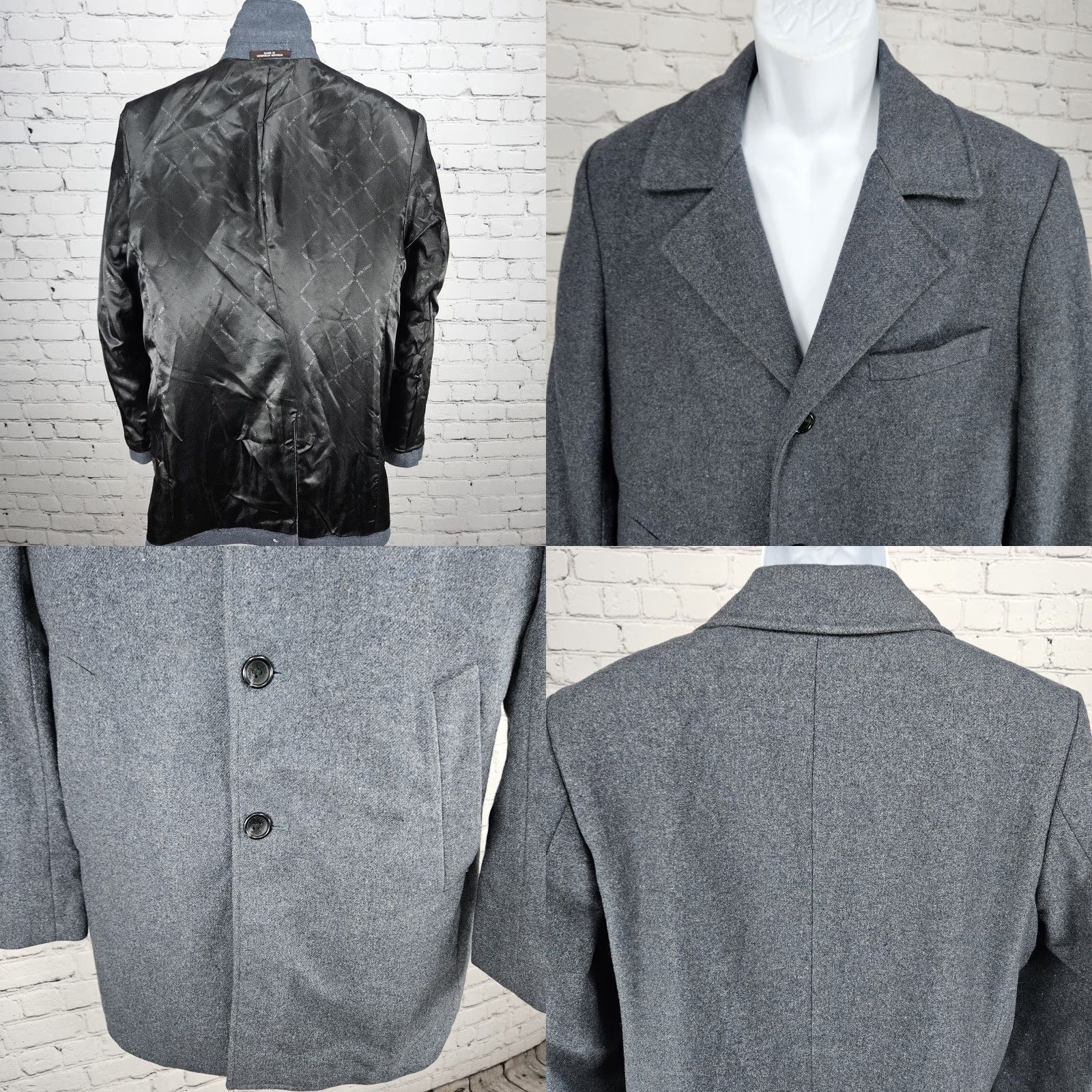 Michael Kors Michael Kors Coat Wool Gray Buttoned Notch Lapel Inner Pockets Over Coat 40R Mens Classic Solid Mid-Length Coat Size US XXS / EU 40 - 8 Thumbnail