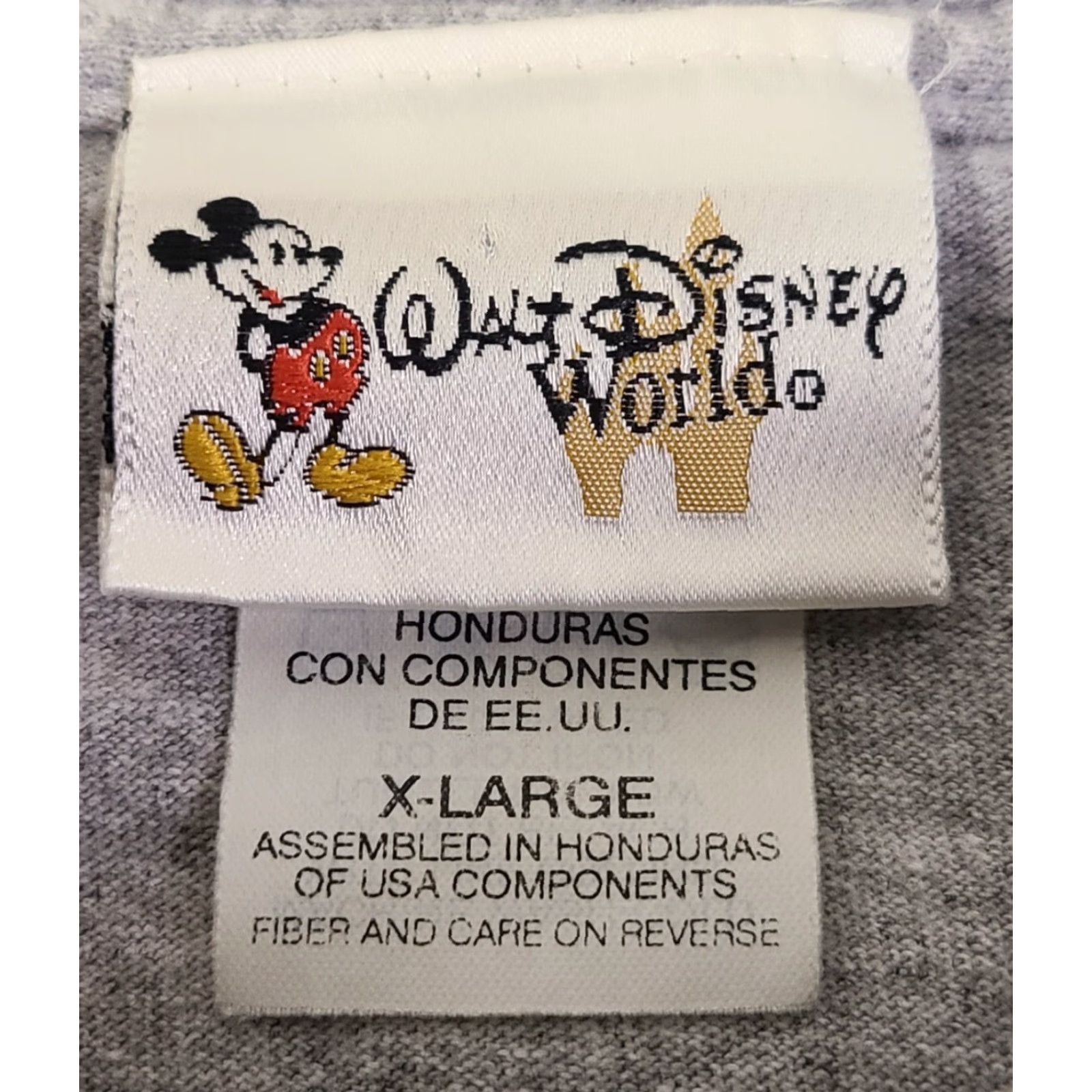 Disney VINTAGE Walt Disney World Shirt Mickey Mouse Goofy Men XL Gray Cotton 1990s Disney 90s Cartoon Logo Novelty Shirt Mens Shirt Size US XL / EU 56 / 4 - 3 Thumbnail