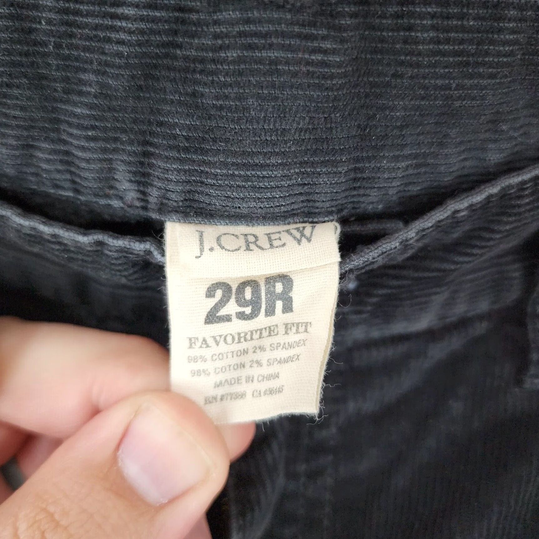 J.Crew J.Crew Womens Corduroy Chino Pants Straight Leg Size 29 Regular Dark Blue Size 29" - 3 Thumbnail