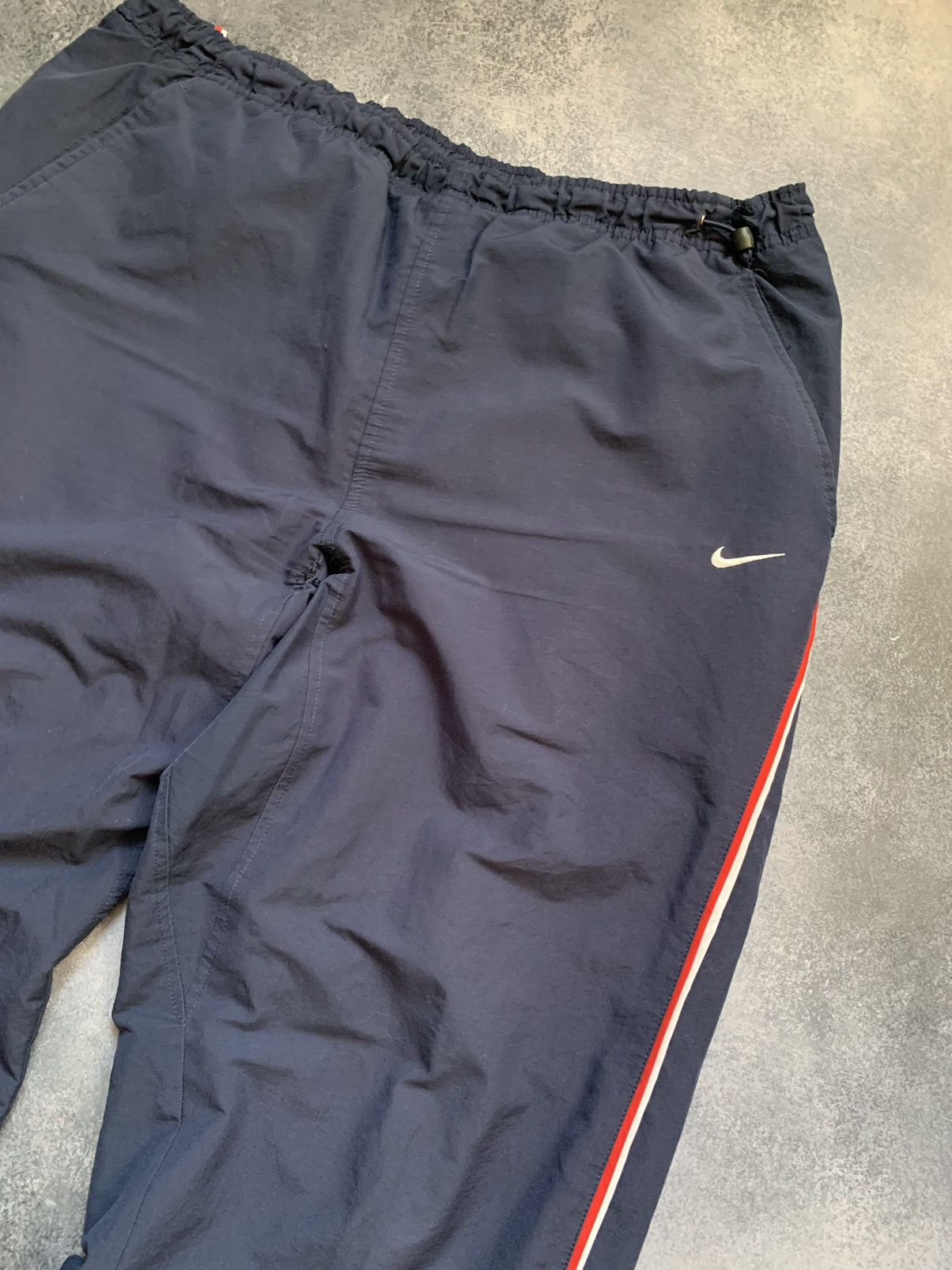 Nike × Vintage Vintage Nike Track Pants Drill Y2K style Swoosh Size US 34 / EU 50 - 2 Thumbnail