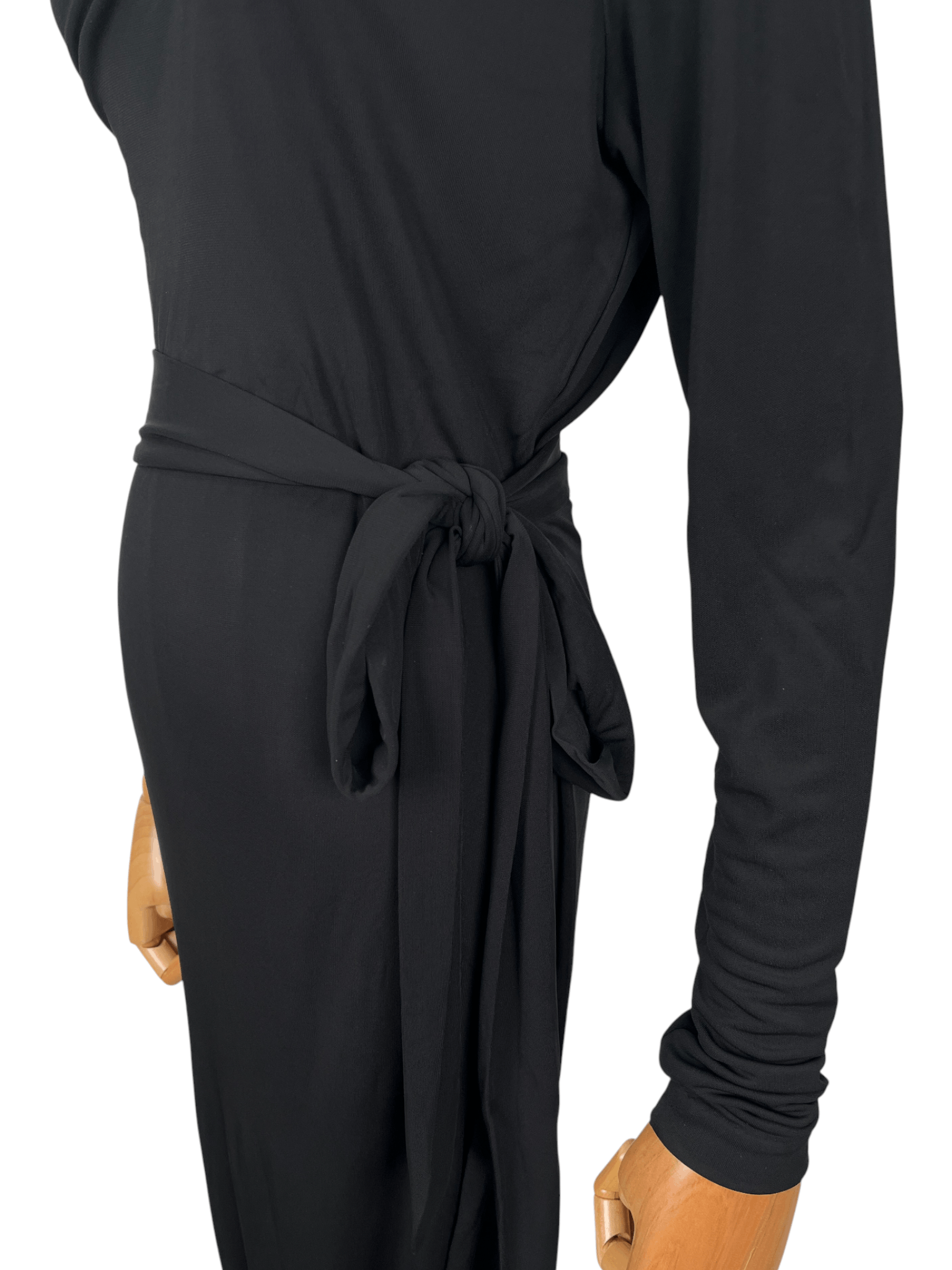 Diane von Furstenberg Diane Von Furstenberg Black One-Shoulder Maxi Dress Size M / US 6-8 / IT 42-44 - 3 Thumbnail