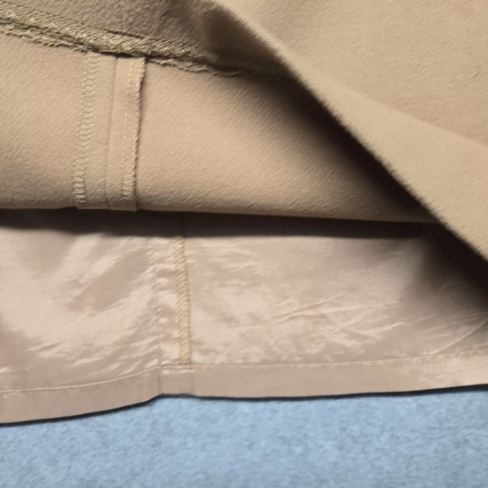 J.McLaughlin VINTAGE J.McLaughlin Skirt Womens 8 Tan Camel A-Line Lined Front Zip Pockets Back Zip Size 30" / US 8 / IT 44 - 6 Thumbnail