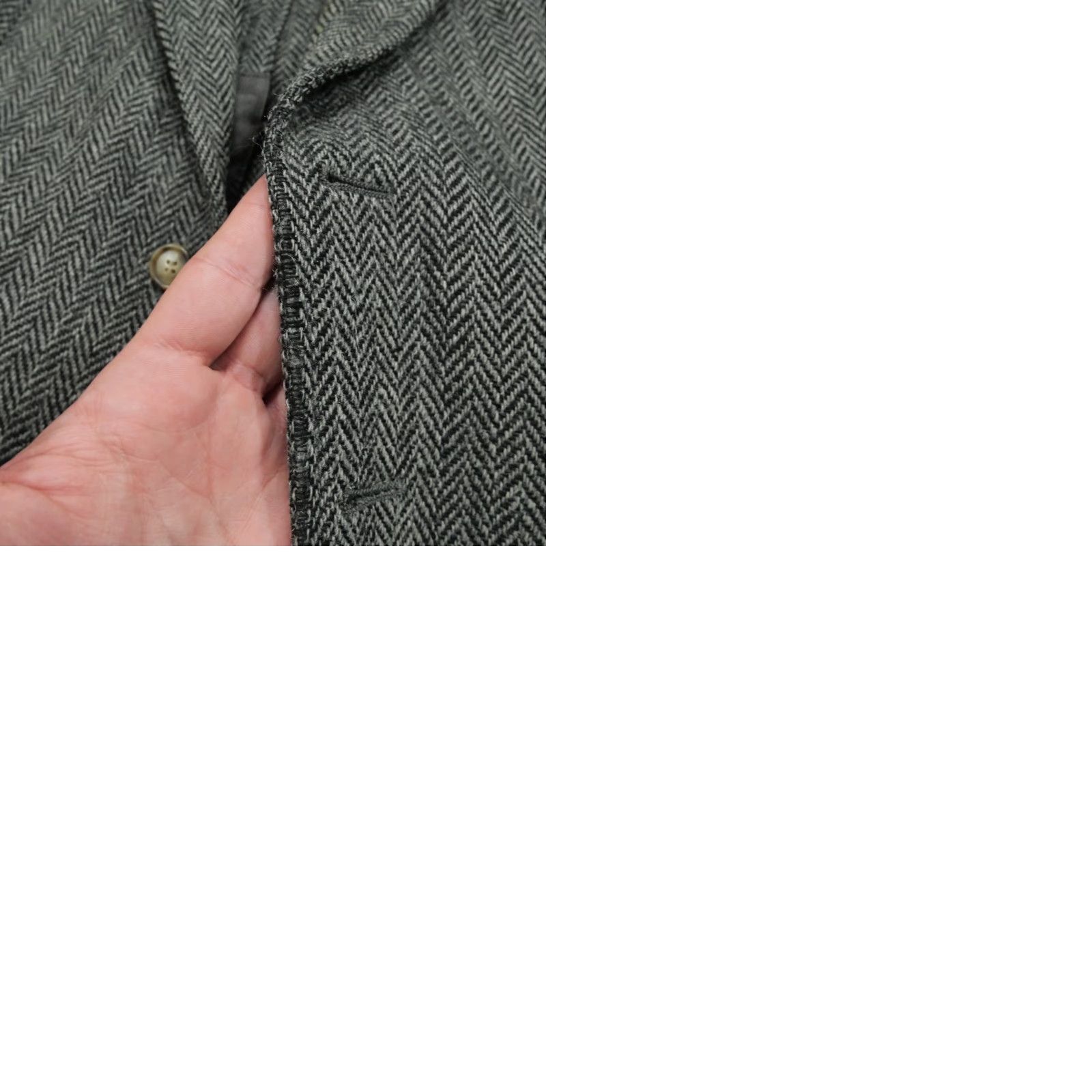 Vintage VINTAGE Hunt Valley Blazer Mens 40R Wool Tweed Grey Herringbone Door Harris Tweed Overcoat Classic Style Mens Blazer Size 40R - 11 Thumbnail