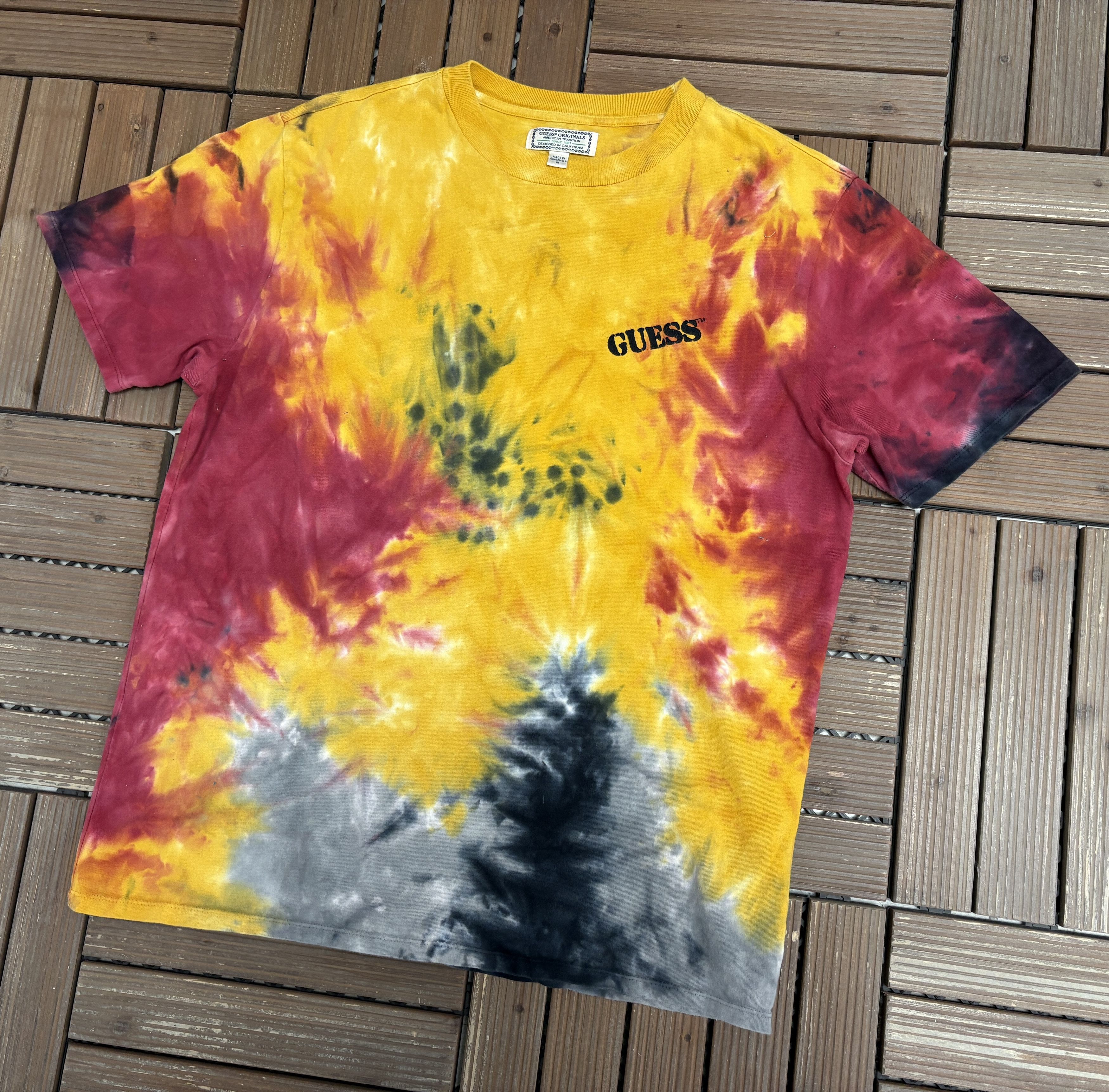 Guess Guess Tie Dye Flags Yellow T-Shirt Tee Size US M / EU 48-50 / 2 - 3 Thumbnail
