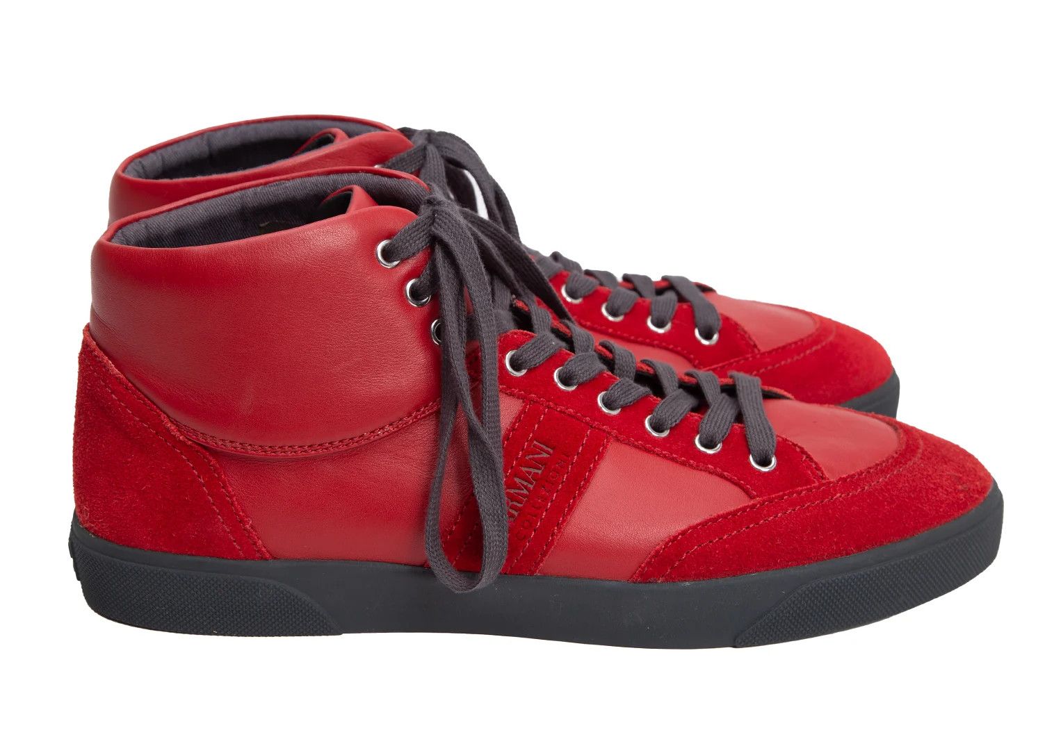 Armani Collezioni Suede and Leather Sneakers in Red EUR44 Size US 5 / EU 37 - 7 Thumbnail