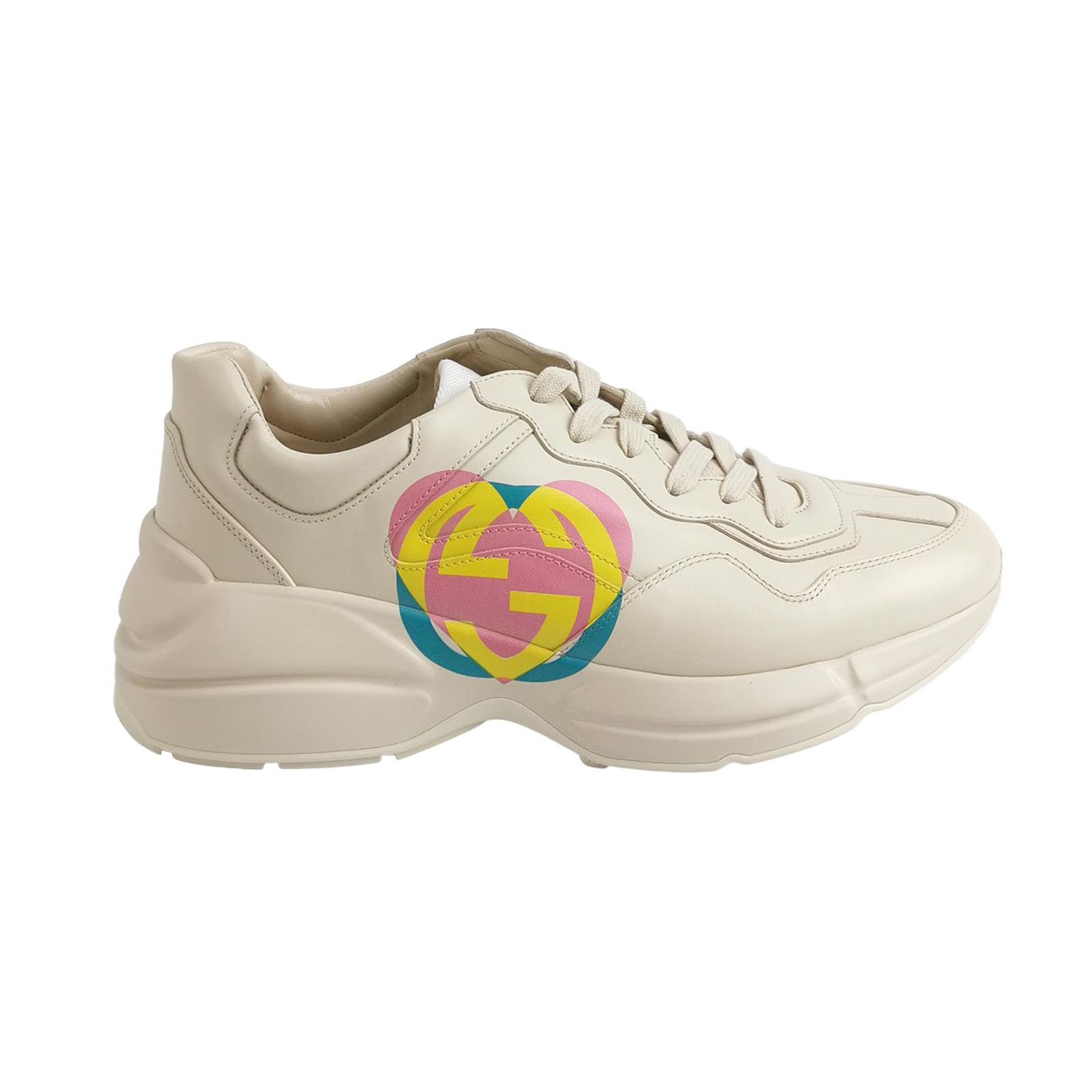 Gucci Gucci Heart Logo Interlocking G Rhyton Sneakers 41 Size US 8 / EU 41 - 1 Thumbnail