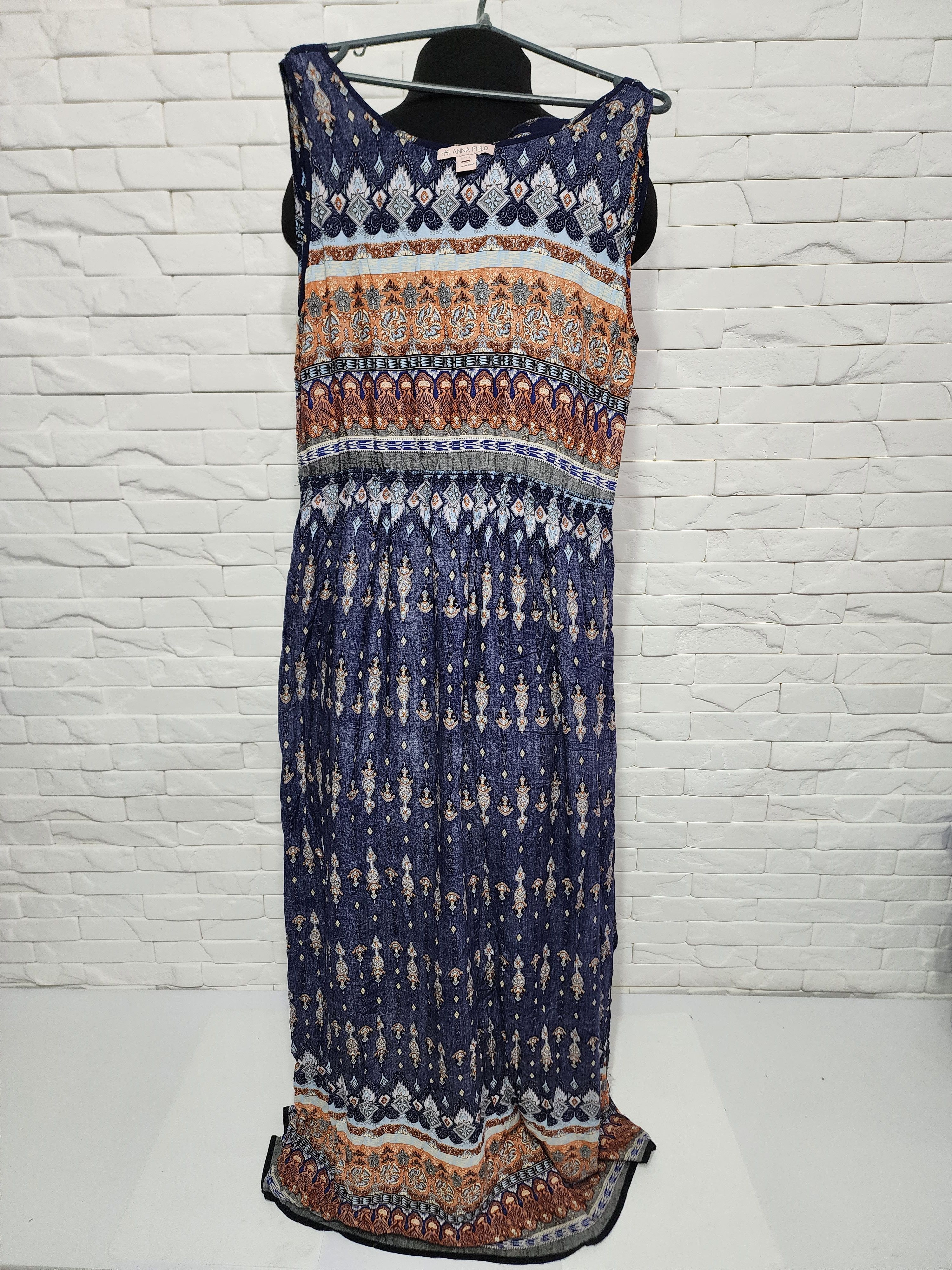 Other Multi-colored dress made of genuine viscose. Size M / US 6-8 / IT 42-44 - 8 Thumbnail