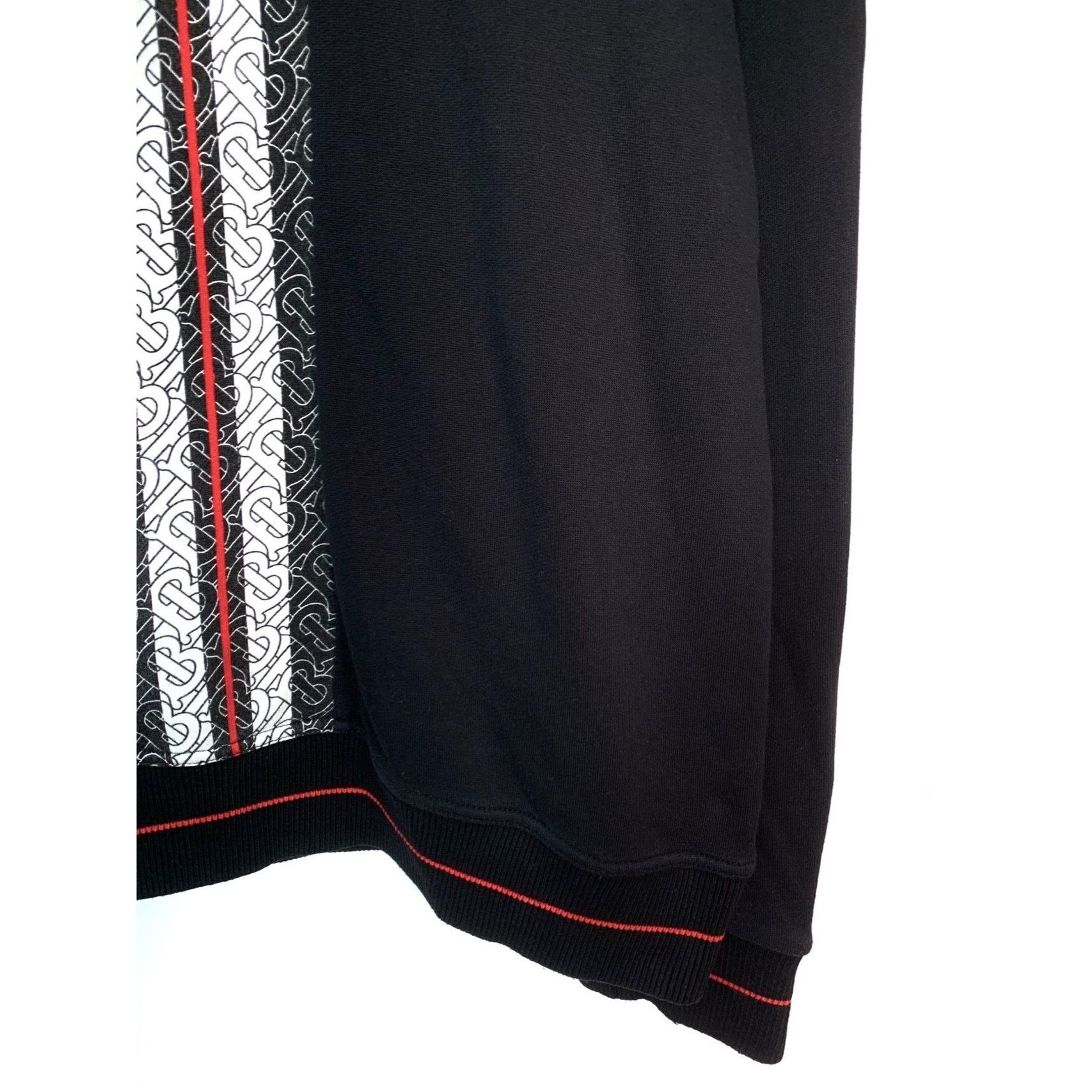 Burberry Burberry Black Logo Striped Patchwork Sweatshirt L Long-Slee Size US L / EU 52-54 / 3 - 5 Thumbnail