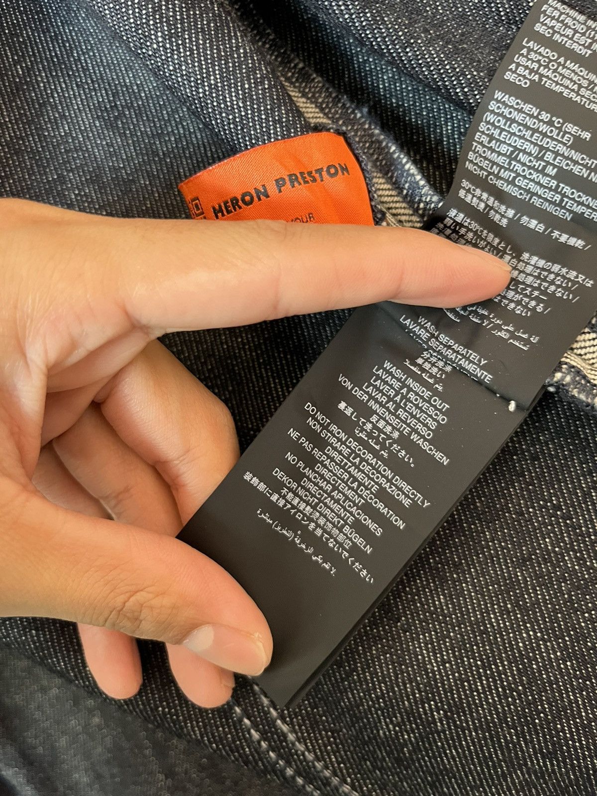Designer × Heron Preston Heron Preston Raw Denim Trucker Jacket Size US L / EU 52-54 / 3 - 7 Thumbnail
