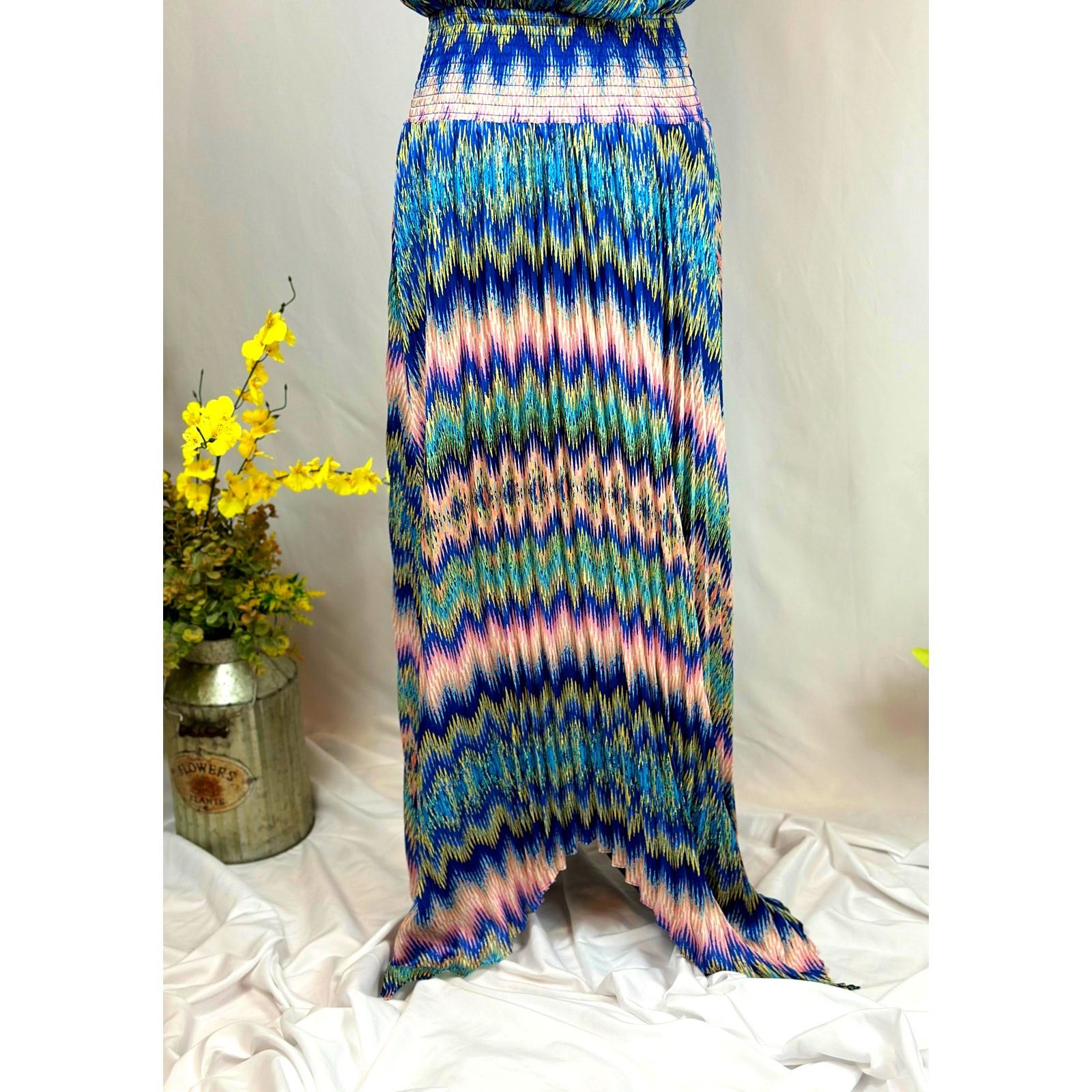 Ramy Brook Ramy Brook Giana Chevron-Print Handkerchief Maxi Dress S Size S / US 4 / IT 40 - 18 Thumbnail