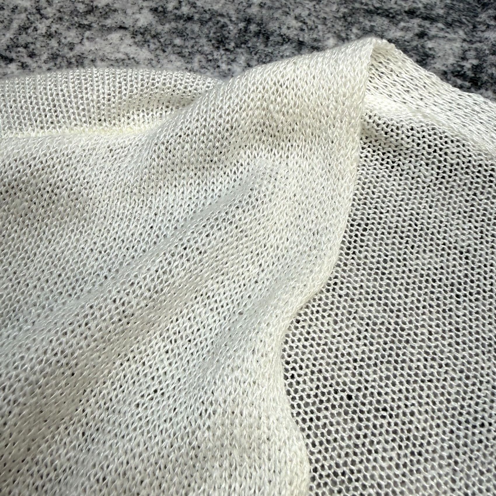 J. Jill J Jill Sweater Cardigan Women 3X White Linen Open Knit Beach Coverup Coastal NEW Size XXL / US 16-18 / IT 52-54 - 5 Thumbnail