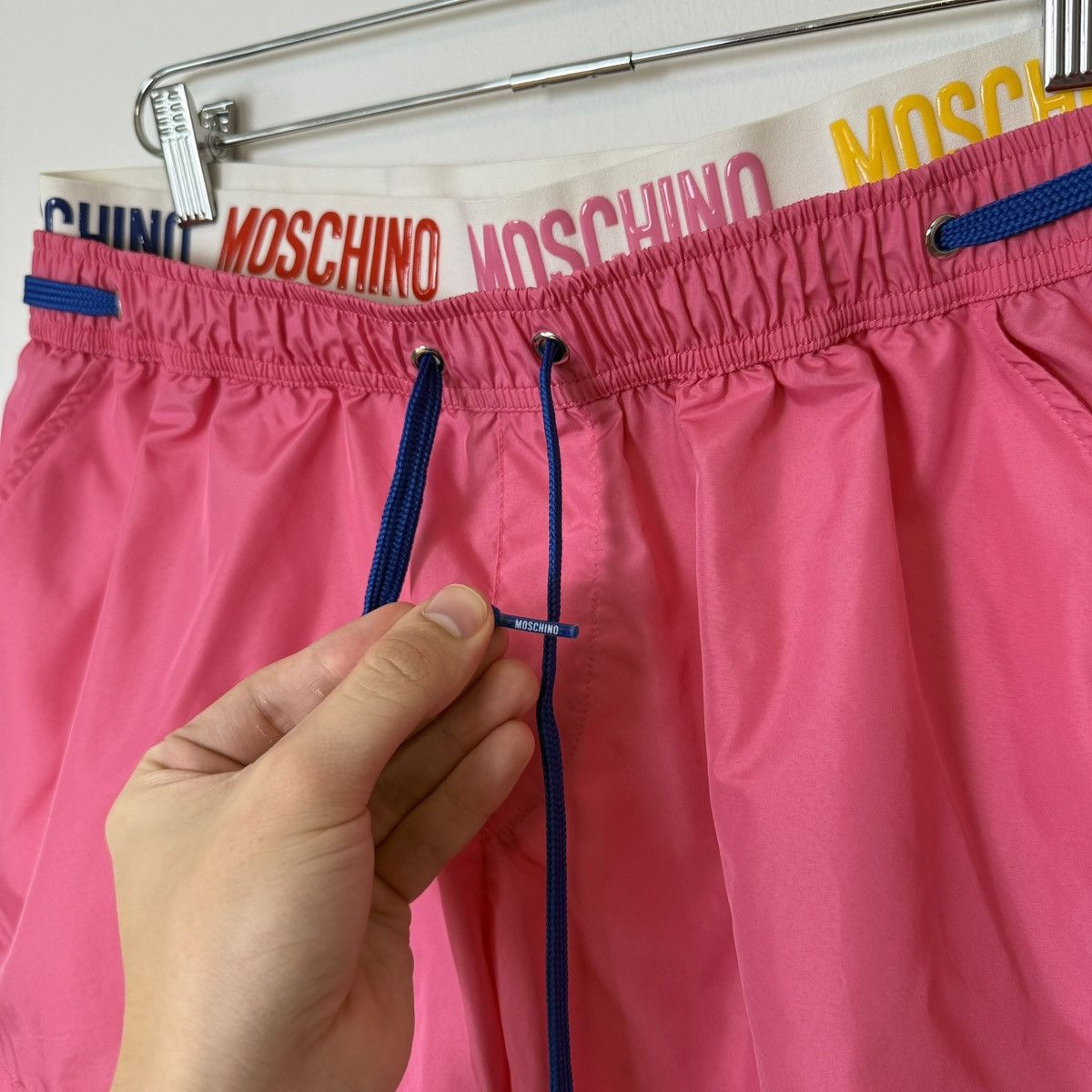 Moschino Moschino Swim Multicolor Logo Nylon Shorts Pink Size US 32 / EU 48 - 4 Thumbnail