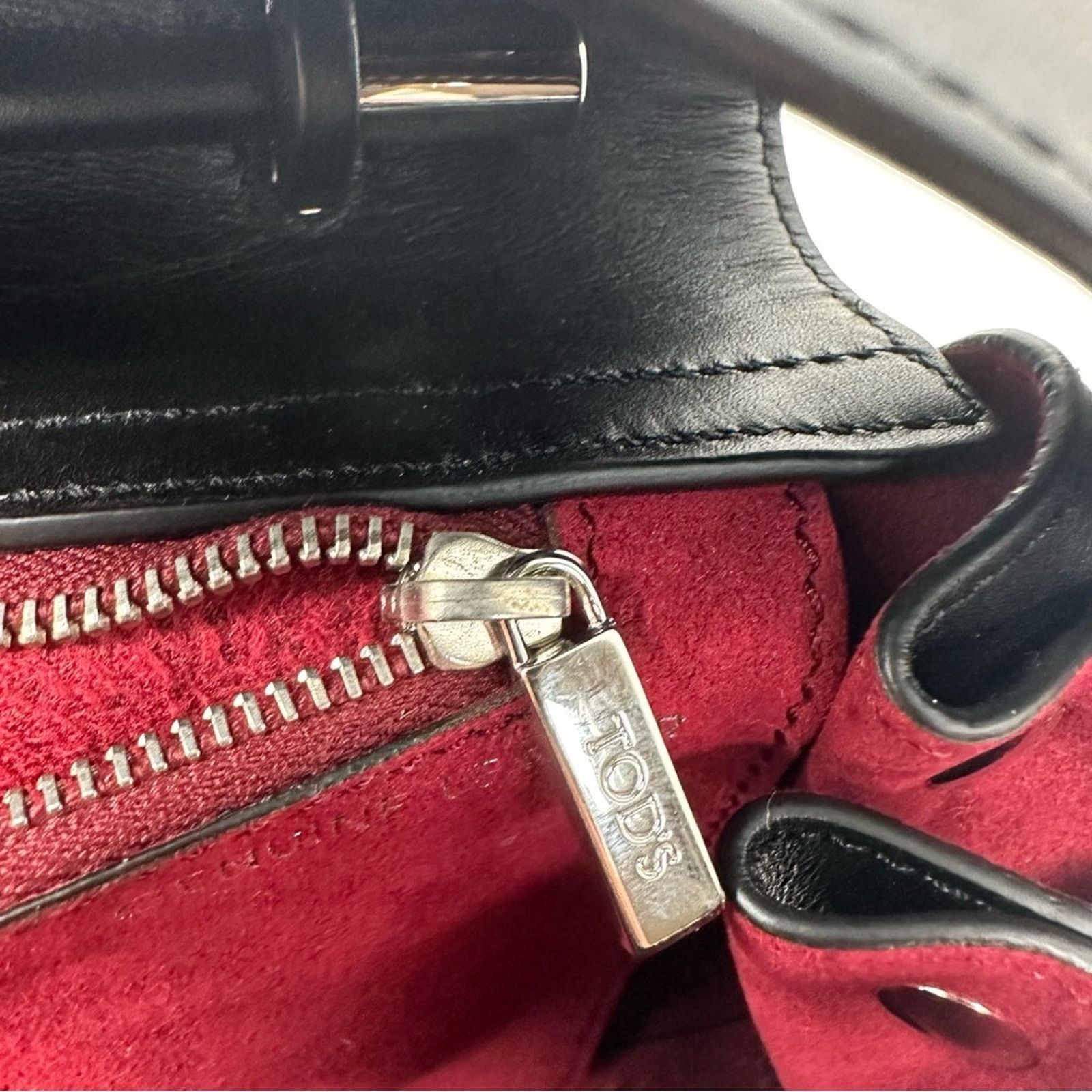 Tod's TOD'S Medium Tassels Wave Bag Black NWOT Size ONE SIZE - 12 Thumbnail