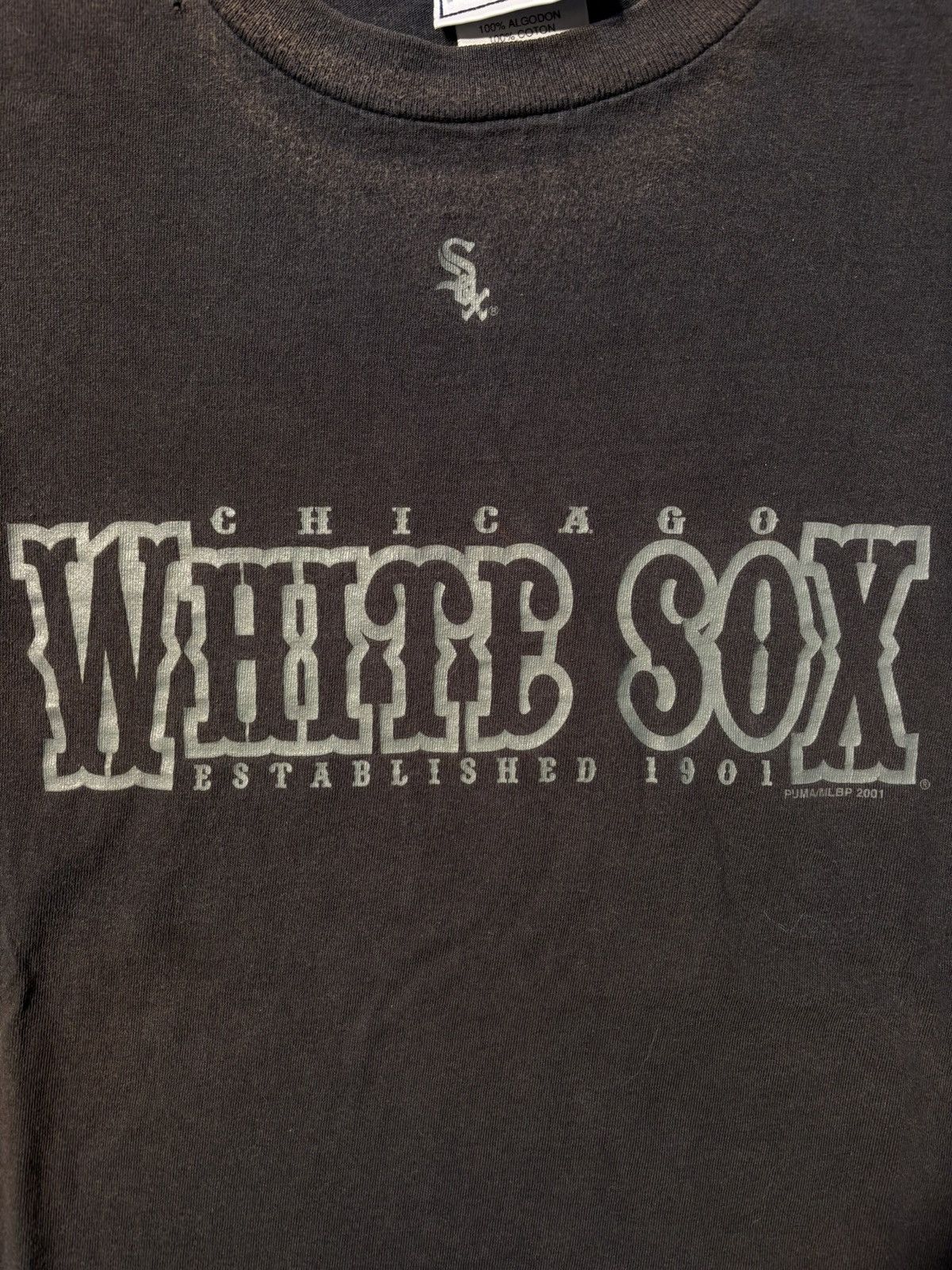 Puma Vtg Puma Sportswear MLB Chicago White Sox Spellout Faded Y2K Size US L / EU 52-54 / 3 - 2 Thumbnail