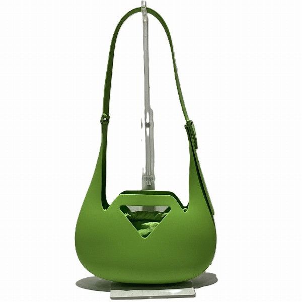 Bottega Veneta Bottega Veneta Punch Mat Rubber Shoulder Bag Plastic Shoulder Bag 696920 in Black, Women's