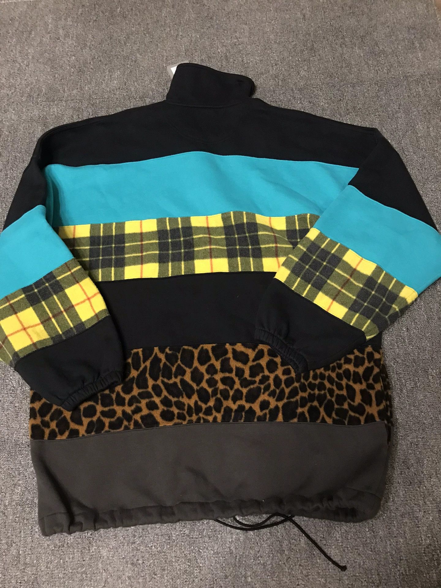 Balenciaga Balenciaga OS Fleece-Lined Half-Zip Colorblocked S Hoodie Size US S / EU 44-46 / 1 - 4 Thumbnail