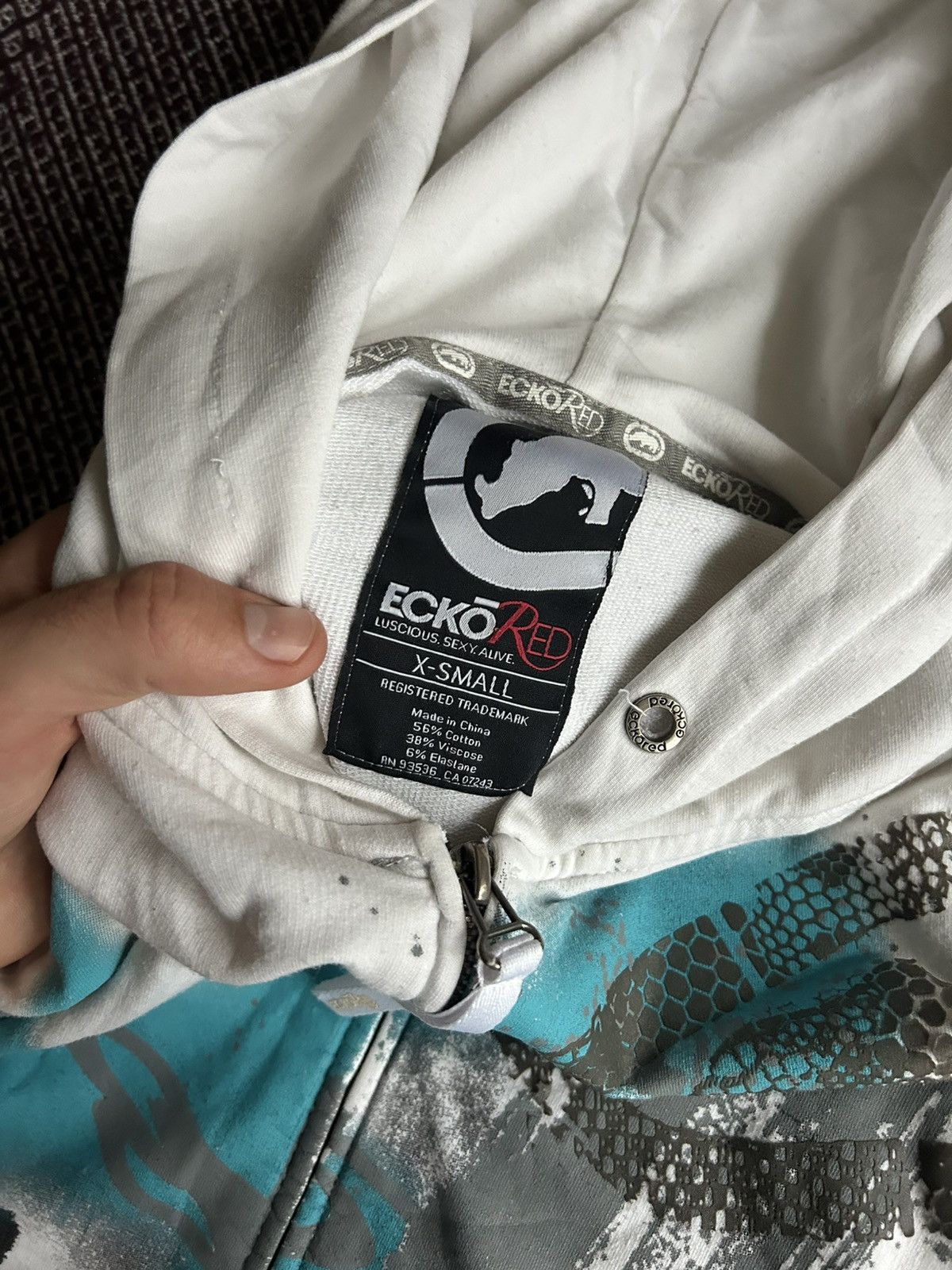 Ecko Unltd. Y2K Graphic Print Ecko Unltd Women Zip Hoodie Streetwear XS Size XS / US 0-2 / IT 36-38 - 6 Thumbnail