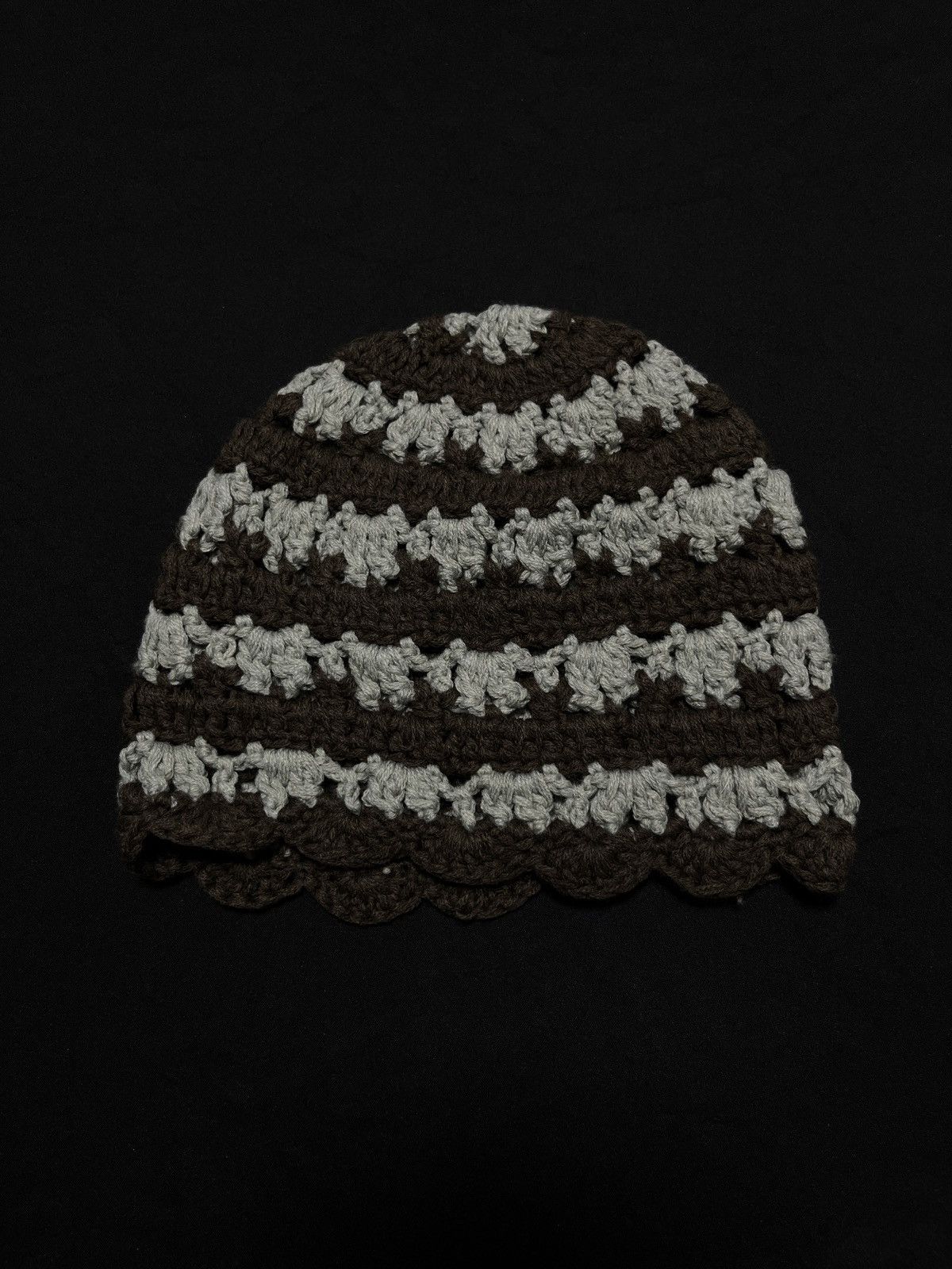 Japanese Brand × Vintage Crochet Pattern Hat No Cuff Winter Beanie OS Size ONE SIZE - 1 Thumbnail