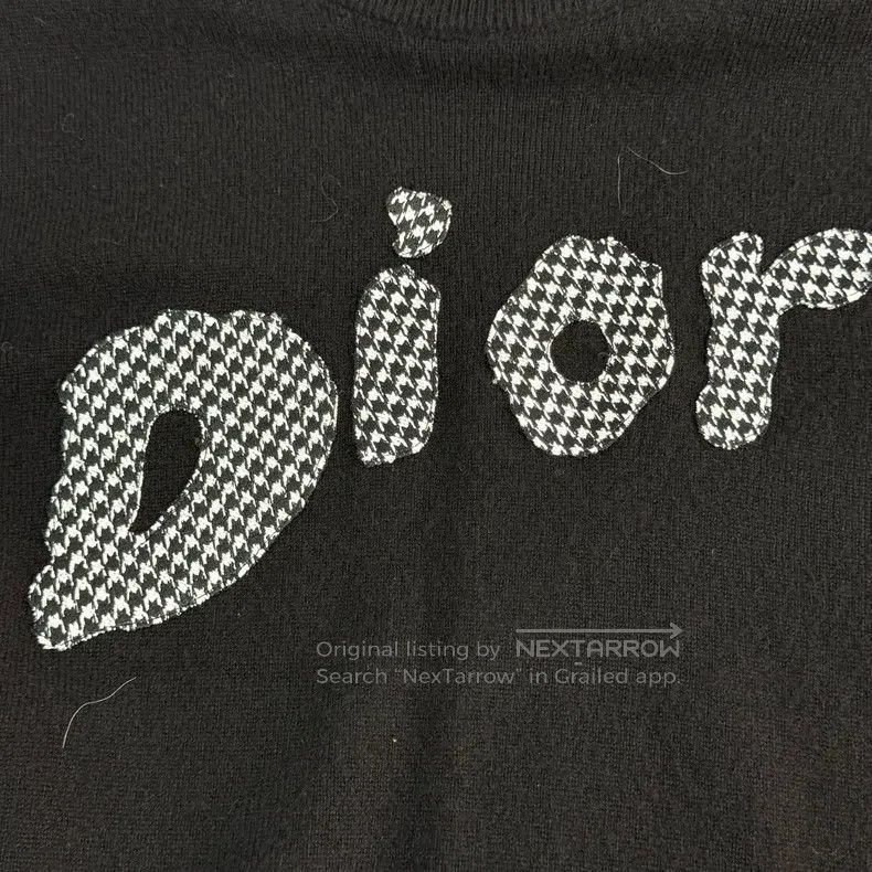 Dior Dior Black letter logo wool cashmere sweater Size US XS / EU 42 / 0 - 7 Thumbnail
