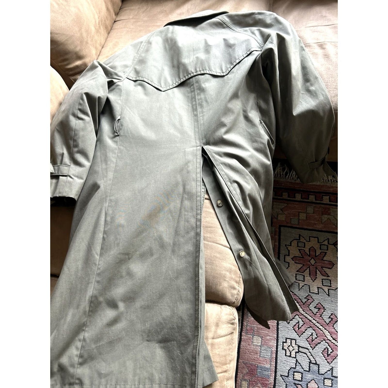 Vintage VINTAGE Army Style Trench Coat Made in Poland Sz Large Mens Jacket Size US L / EU 52-54 / 3 - 5 Thumbnail
