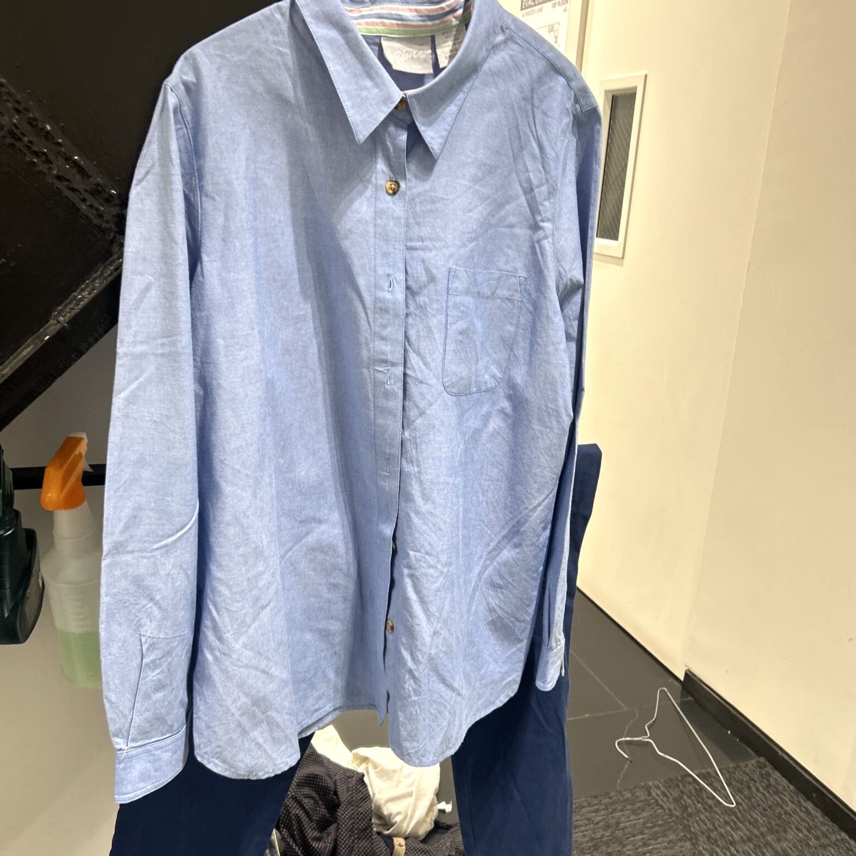 Blair Blair Blouse XLG Light Blue Linen Women's Size L / US 10 / IT 46 - 4 Thumbnail