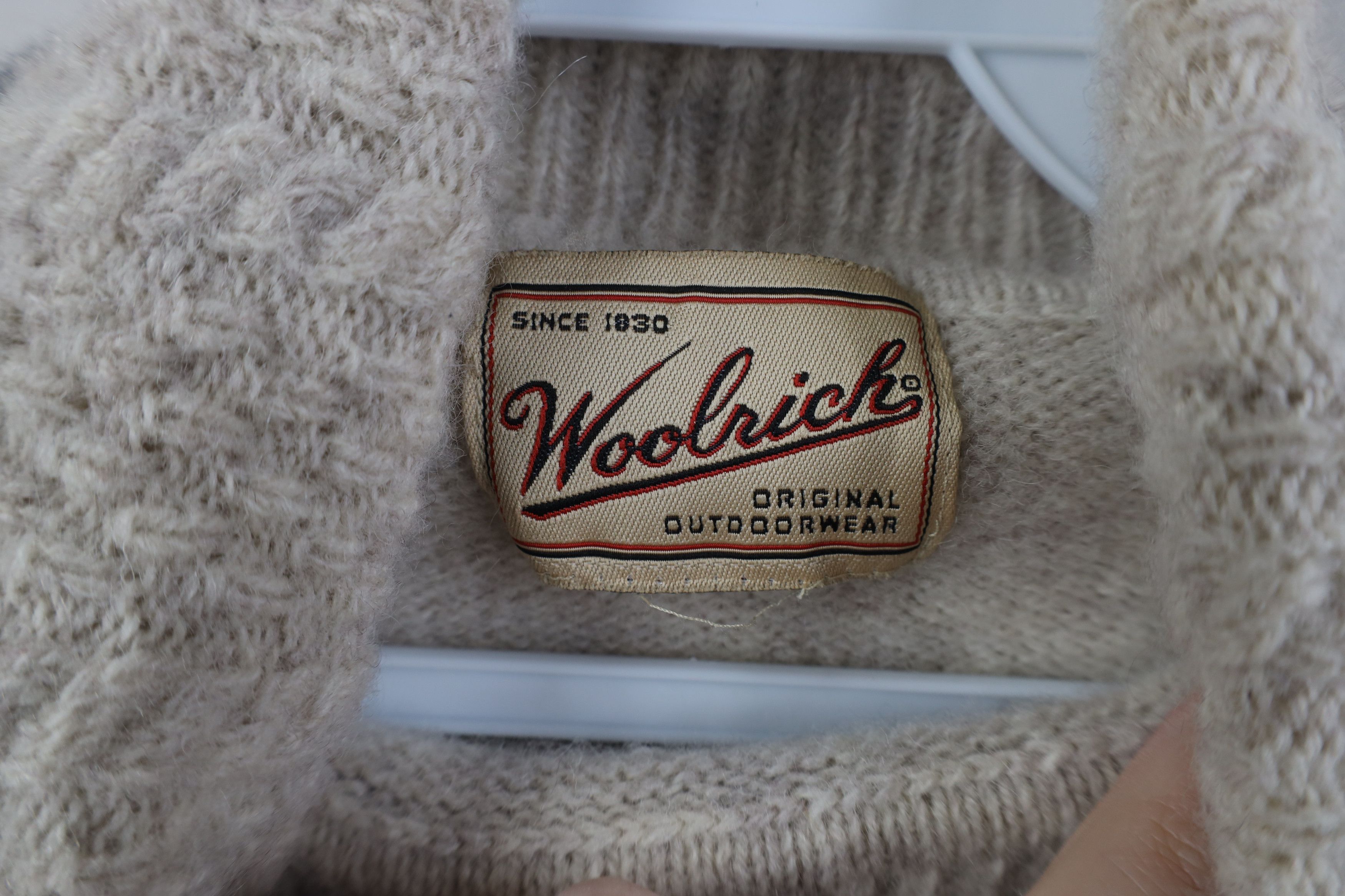 Woolrich Woolen Mills Vintage 90s Woolrich Wool Knit Turtleneck Sweater Oatmeal Size S / US 4 / IT 40 - 7 Thumbnail