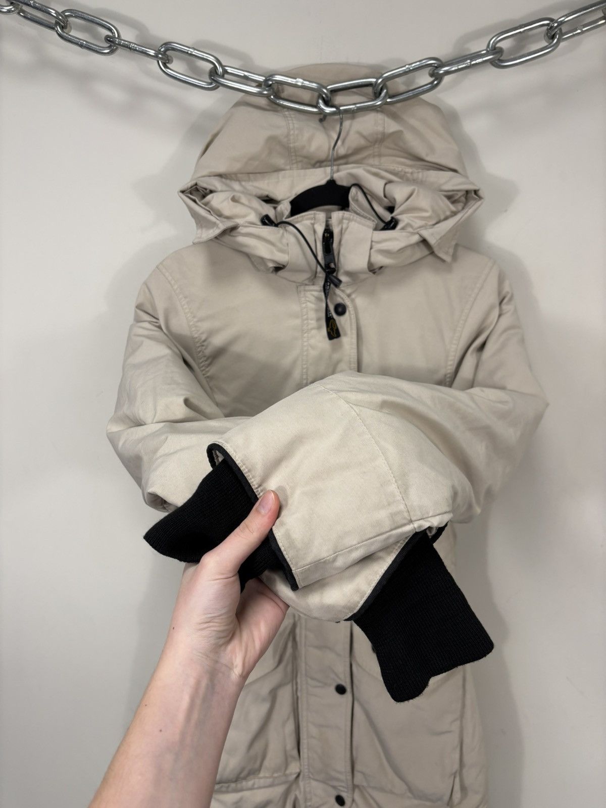 Canada Goose Canada Goode Trillium Women’s Beige Hooded Down Parka Jacket Size XS / US 0-2 / IT 36-38 - 9 Thumbnail