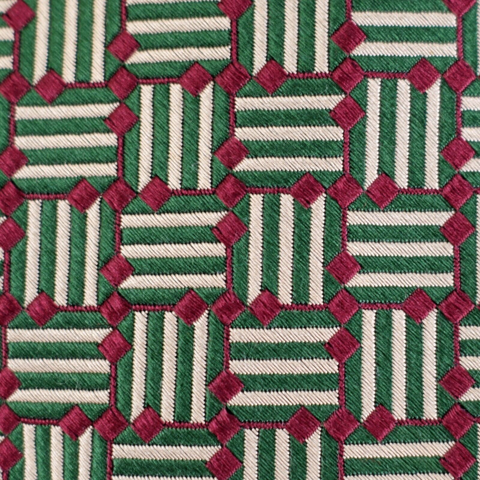 Robert Talbott Robert Talbott Best Of Class Green Red Woven Geometric Wide Size ONE SIZE - 2 Thumbnail