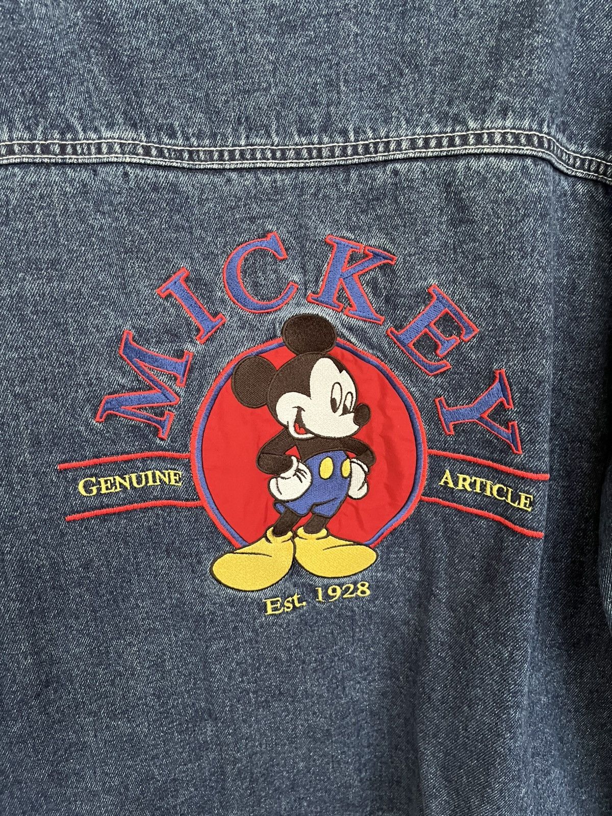 Disney 90s DEADSTOCK Mickey Mouse Denim Janet Size US L / EU 52-54 / 3 - 6 Thumbnail