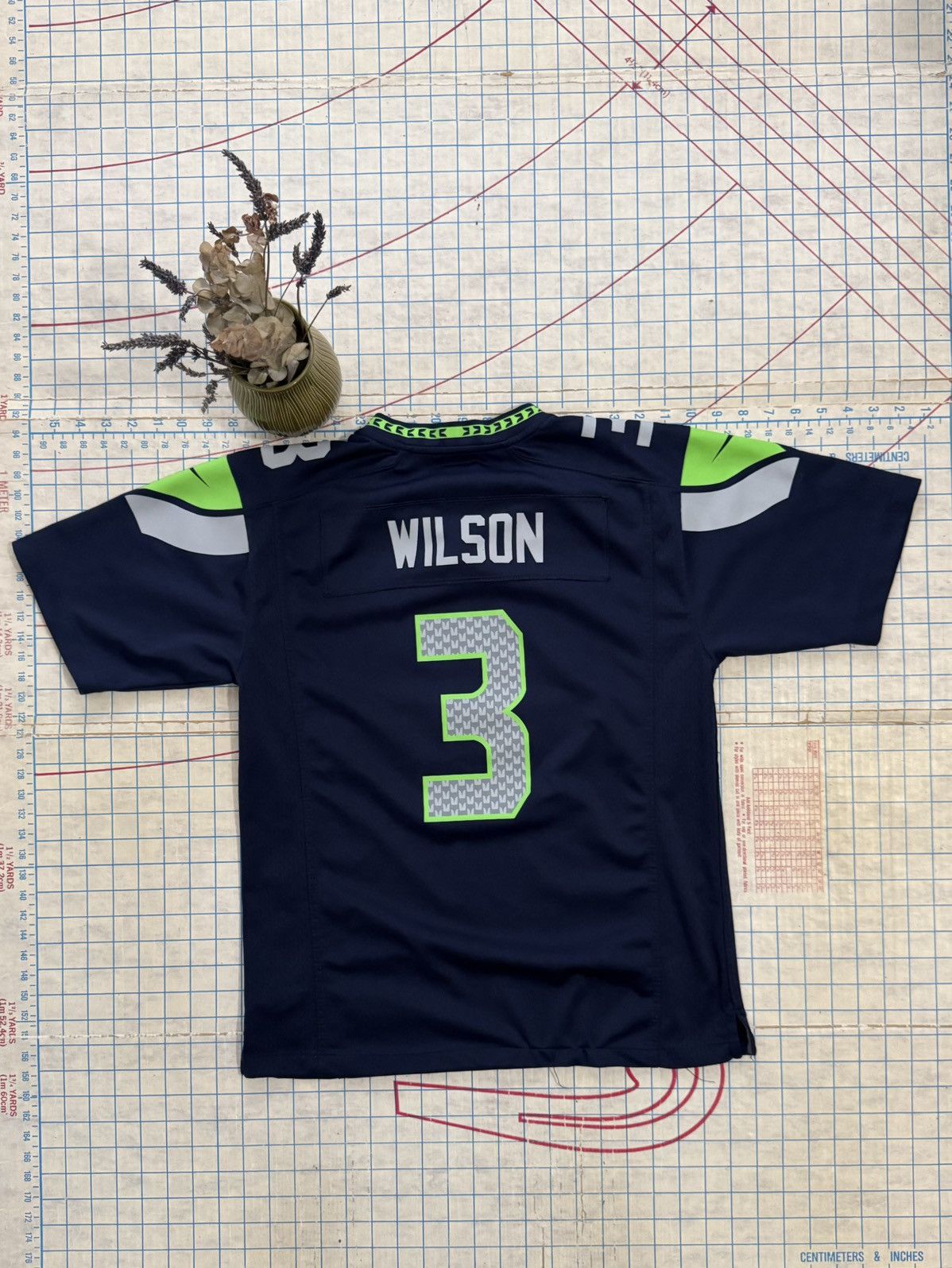 NFL × Nike Youth Large Nike Russell Wilson Seahawks Jersey Navy Size US S / EU 44-46 / 1 - 8 Thumbnail
