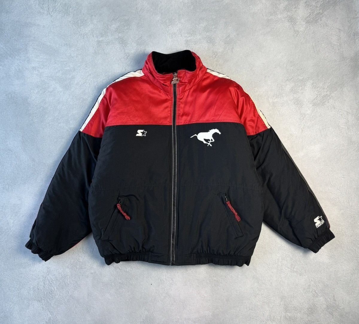 Starter Calgary Stampeders Vintage 90s Football Bomber Jacket Size US L / EU 52-54 / 3 - 1 Thumbnail