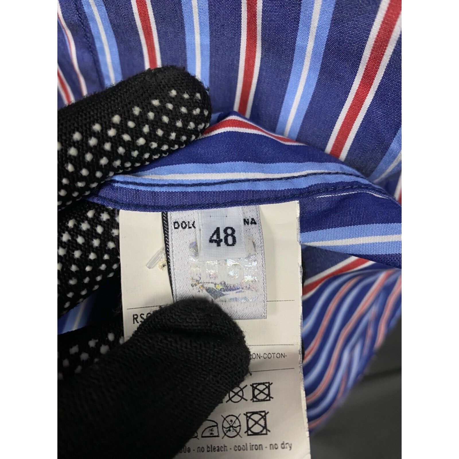 Dolce & Gabbana Dolce&Gabbana Old Money Style Men's Blue Striped Longsleeve Size US M / EU 48-50 / 2 - 10 Thumbnail
