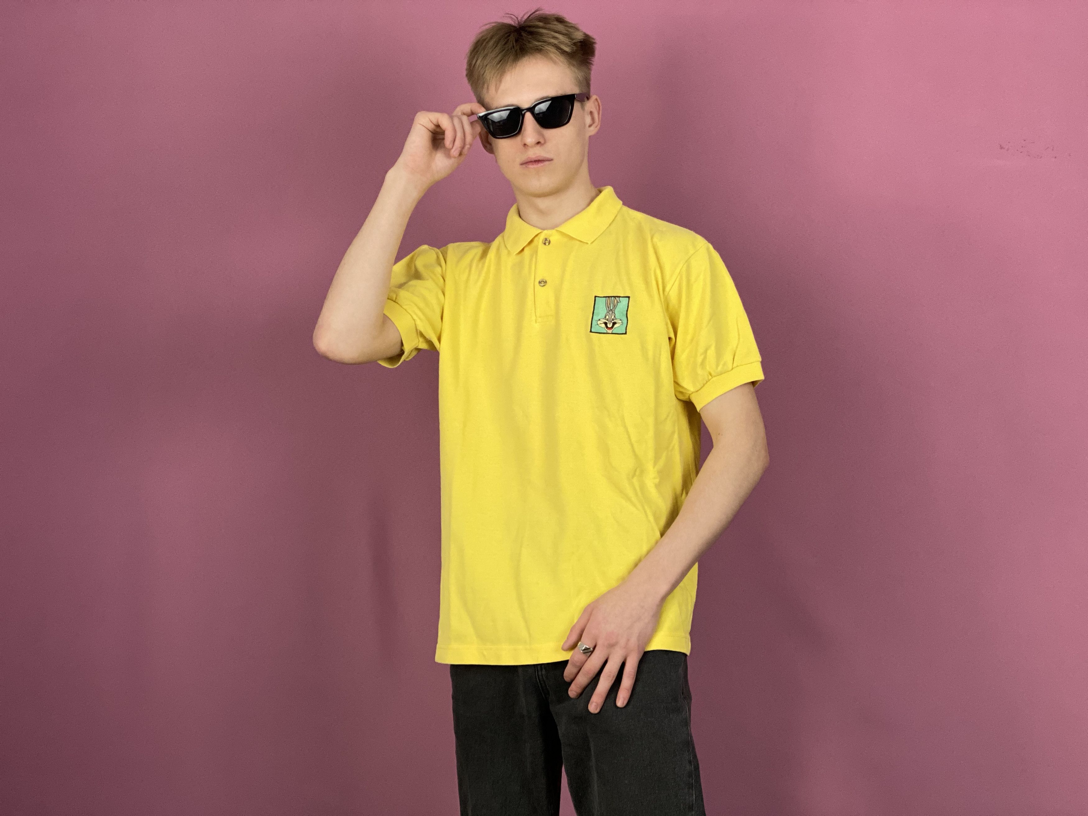 Cartoon Network × Vintage × Warner Bros 1995 Warner Bros Vintage Men's Polo Shirt - M Size US M / EU 48-50 / 2 - 4 Thumbnail