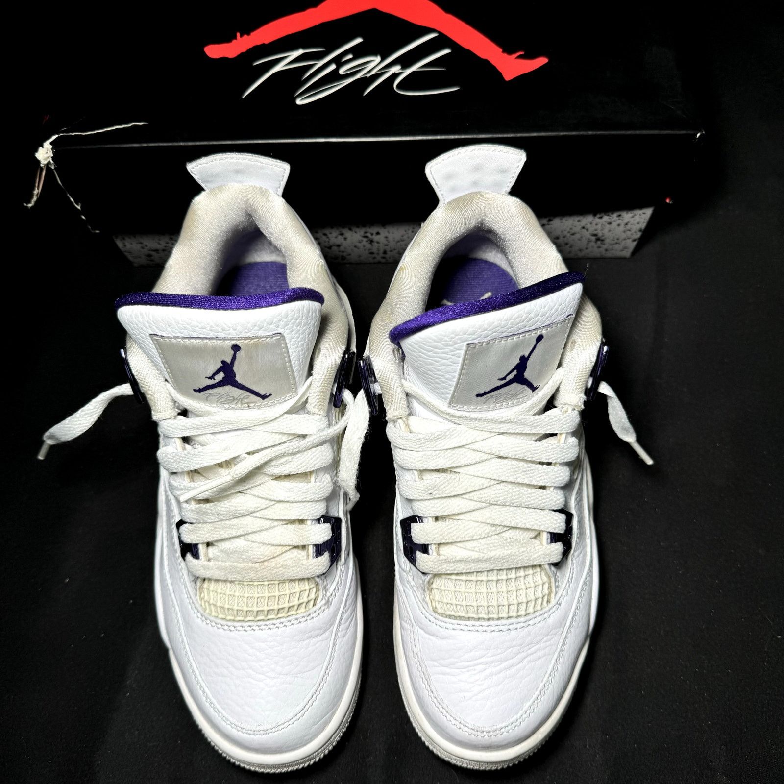 Jordan Brand × Nike Size 5 - Nike Air Jordan 4 Retro GS Purple Metallic Shoes Size US 5 / EU 37 - 4 Thumbnail