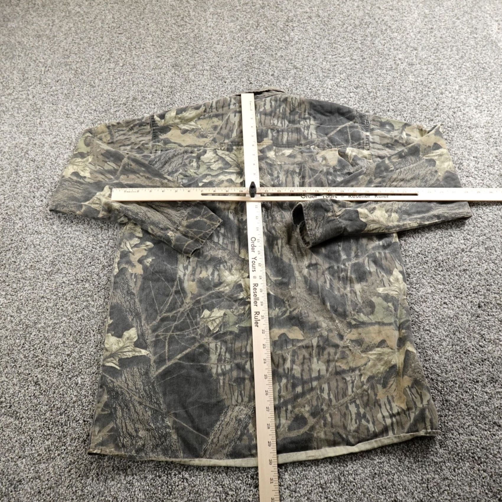 Jerzees VINTAGE Jerzees Shirt Mens M Camouflage Mossy Oak Brown Green Camo Button Up Hunting Outdoors Size US M / EU 48-50 / 2 - 6 Thumbnail