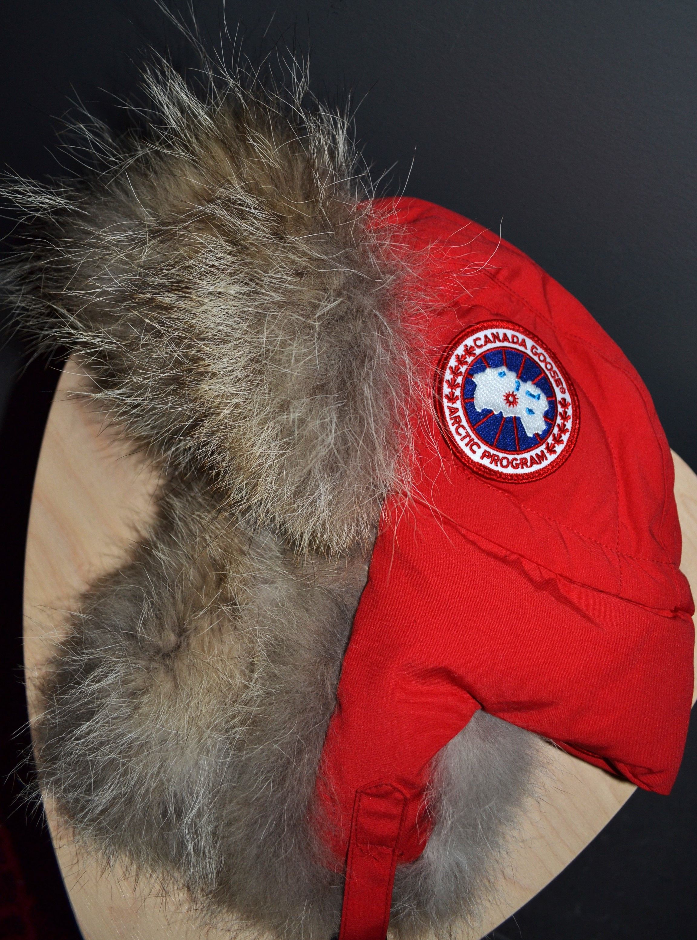 Canada Goose Canada Goose Aviator Fur Hat Trapper S M Small Medium Red Grailed