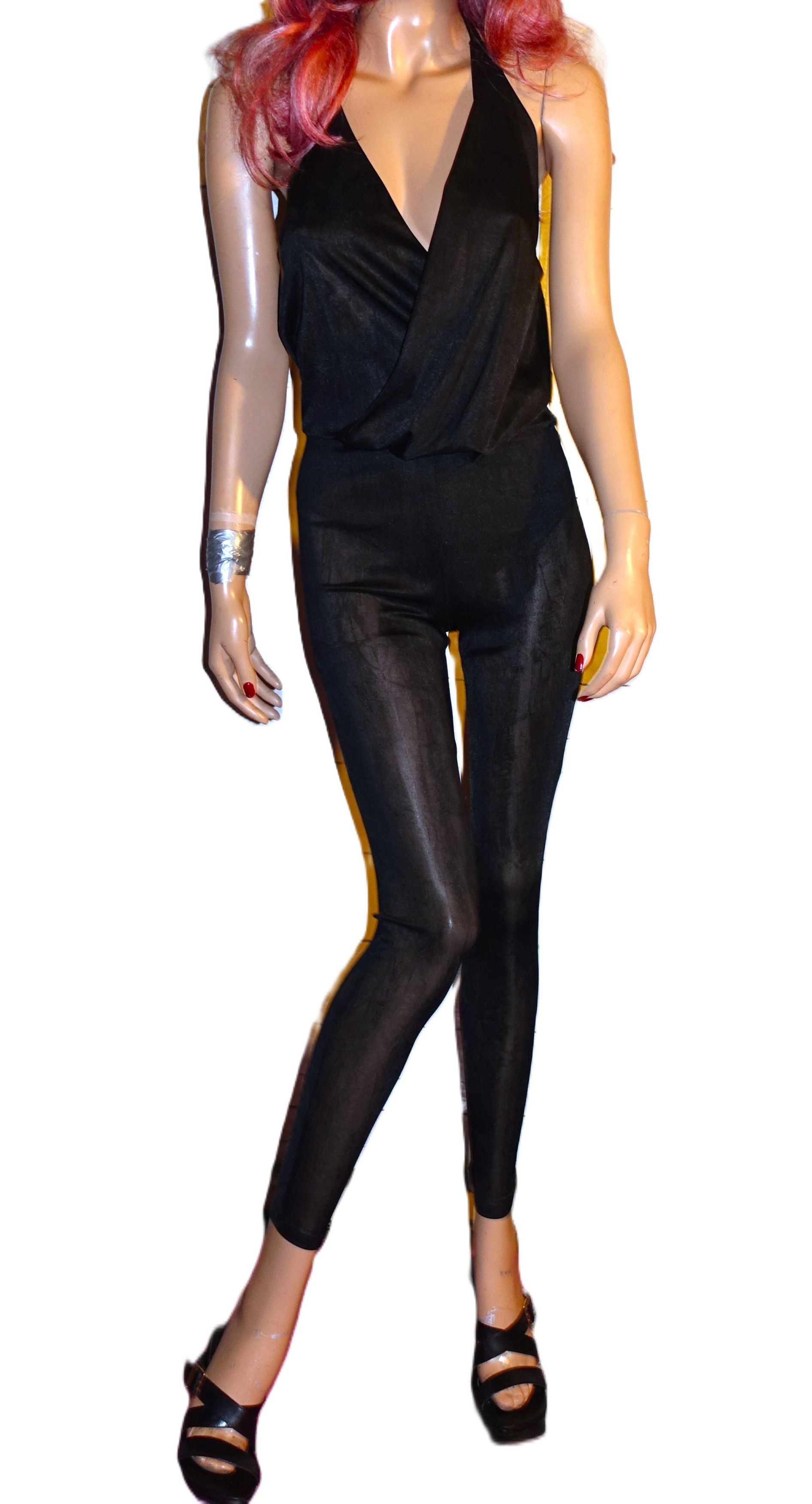 Other Blanc Black Halter Jumpsuit S Size S / US 4 / IT 40 - 2 Thumbnail