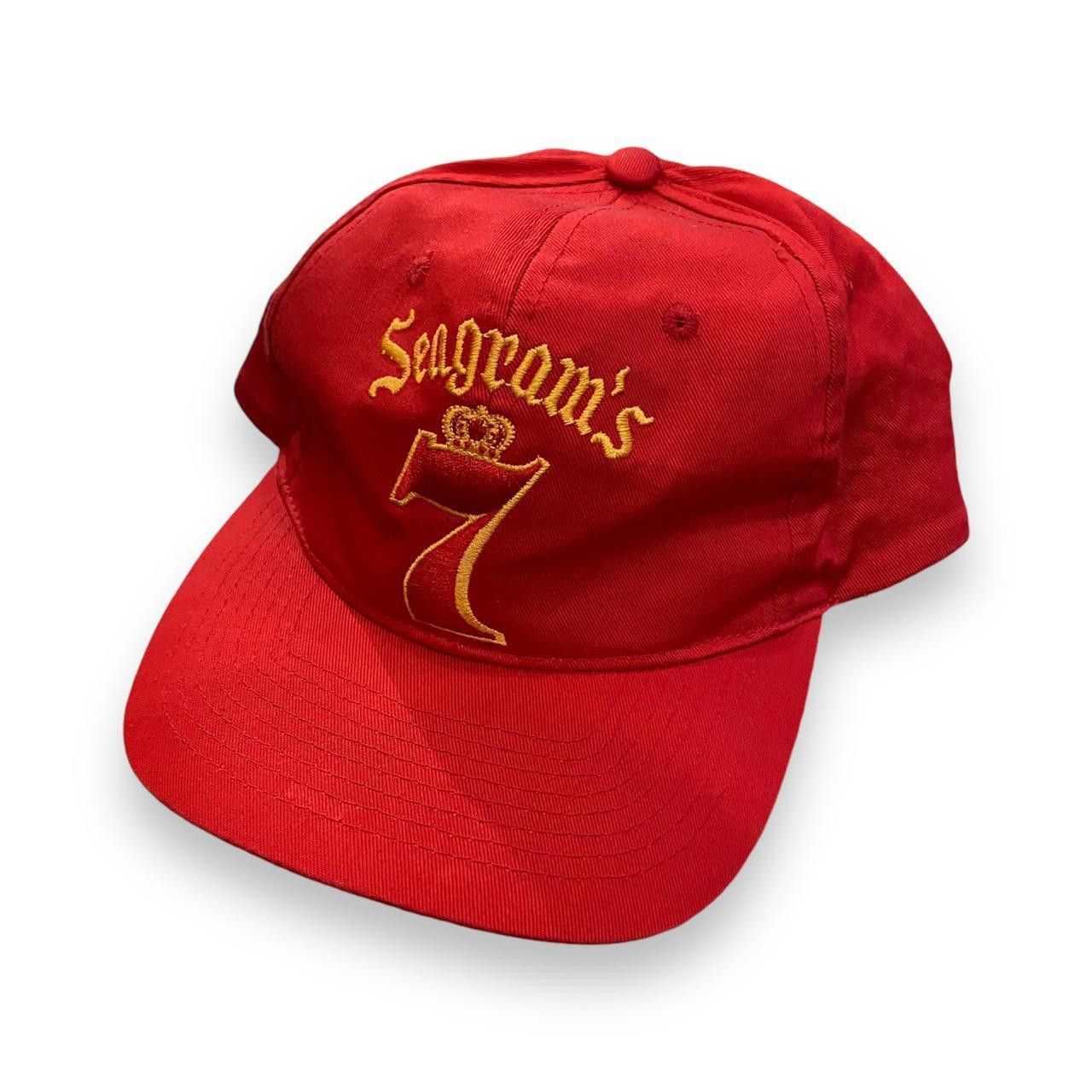 Designer Red Seagram's Snap Back Hat Size ONE SIZE - 1 Thumbnail
