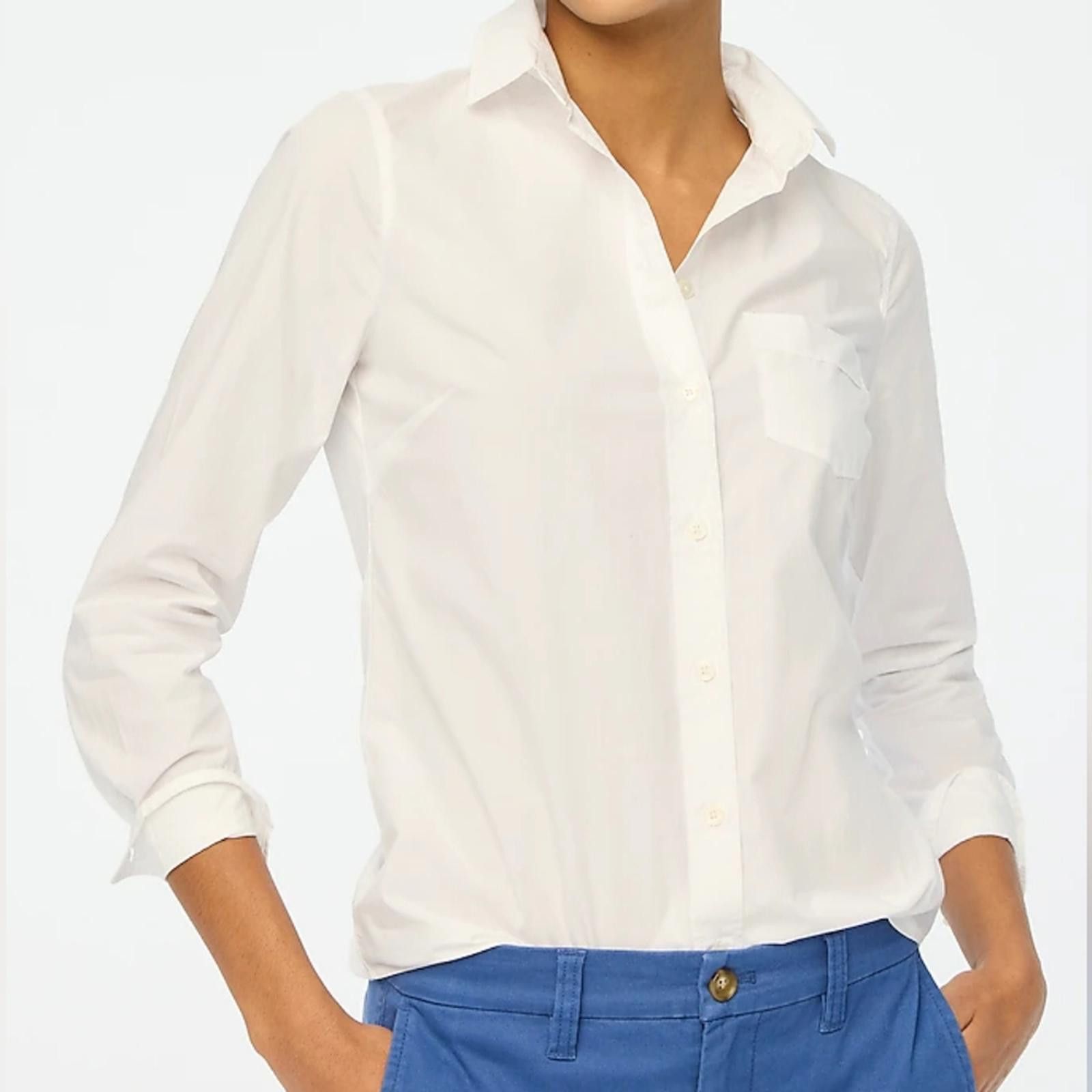 J.Crew J Crew Button-up Cotton Poplin Shirt Size XS / US 0-2 / IT 36-38 - 1 Thumbnail