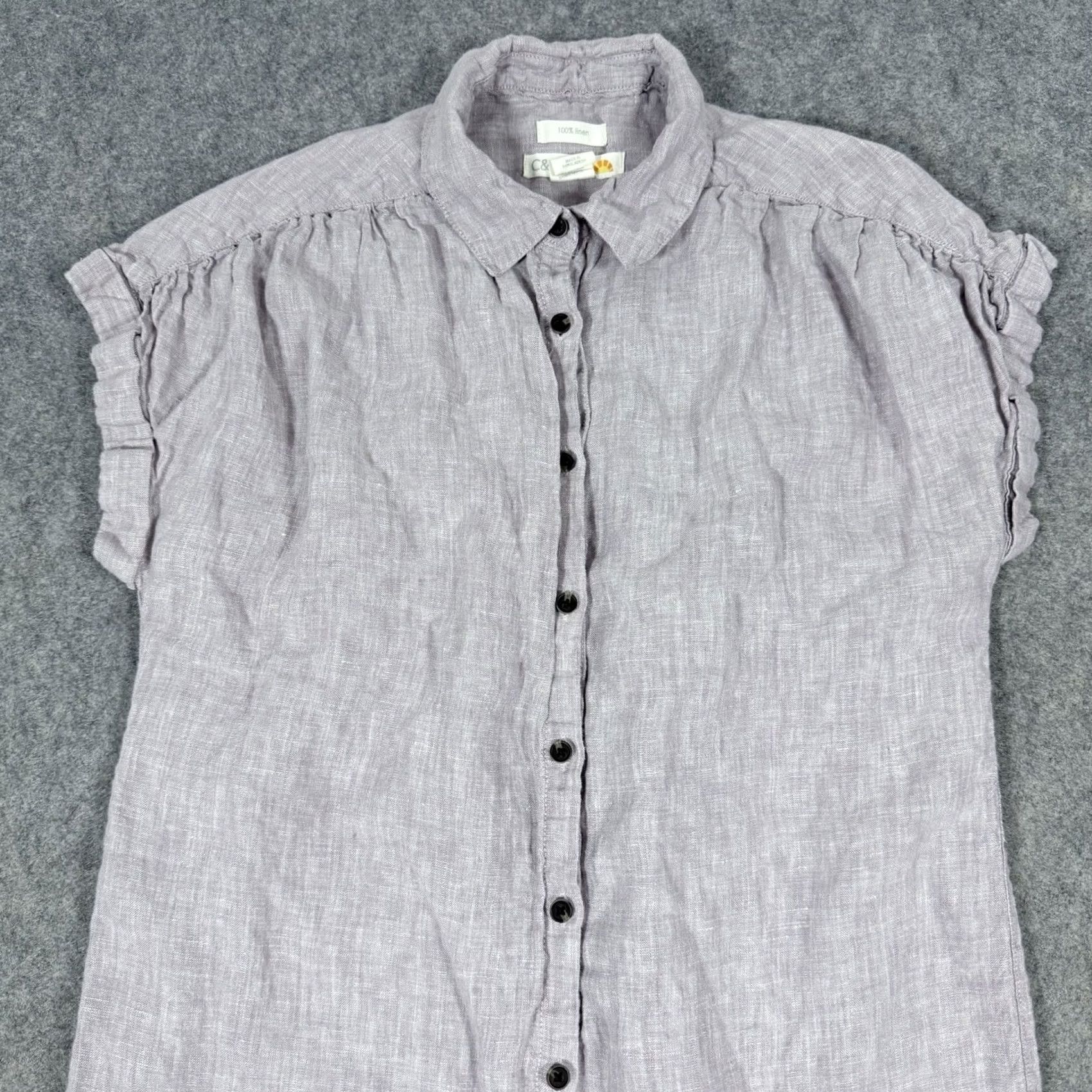 Vintage C&C California Button-Front Midi Casual Shirt Dress Women's Small Gray Shirt Dress Womens Small Gray Vintage No Size S / US 4 / IT 40 - 3 Thumbnail