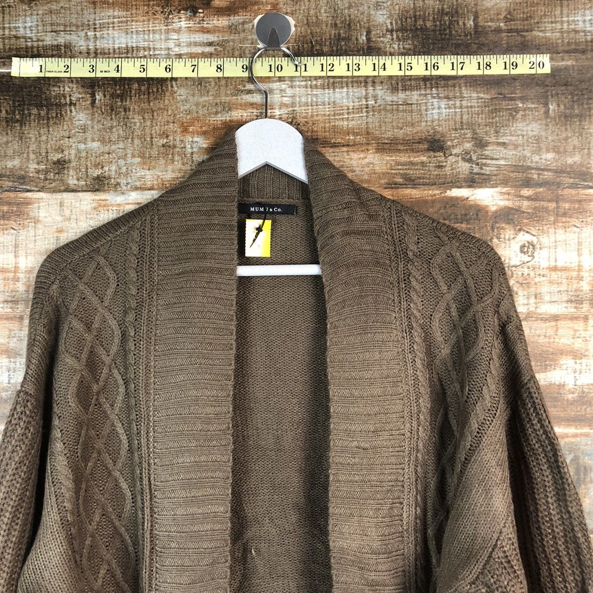 Homespun Knitwear Mu Mu & Co Brown Cardigan Knitwear #A2346 Size L / US 10 / IT 46 - 3 Thumbnail