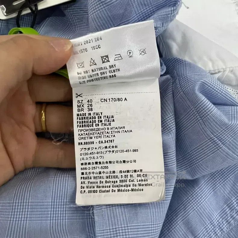 Miu Miu Miu Miu 40 Light blue doll collar shirt Size M / US 6-8 / IT 42-44 - 4 Thumbnail