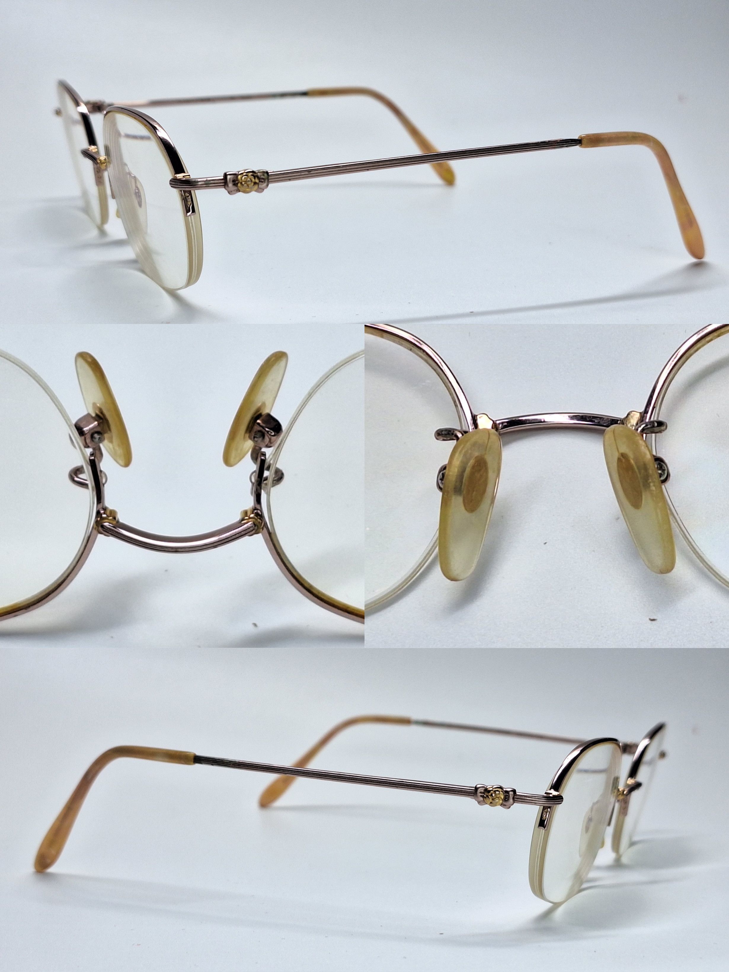 KIJIMA TAKAYUKI KIMIJIMA 111 T-Ti-P Pink Gold Half-Rim Vintage Eyeglass Size ONE SIZE - 7 Thumbnail
