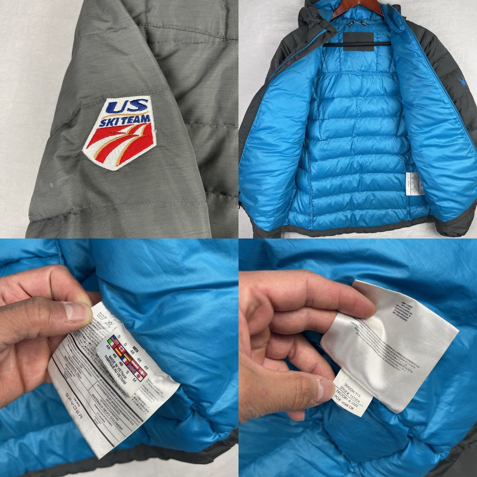 Spyder Spyder USA Ski Team Jacket Mens Small Gray Dolomite Down Hoody 700 Fill Puffer Reddit No. Size US S / EU 44-46 / 1 - 9 Thumbnail