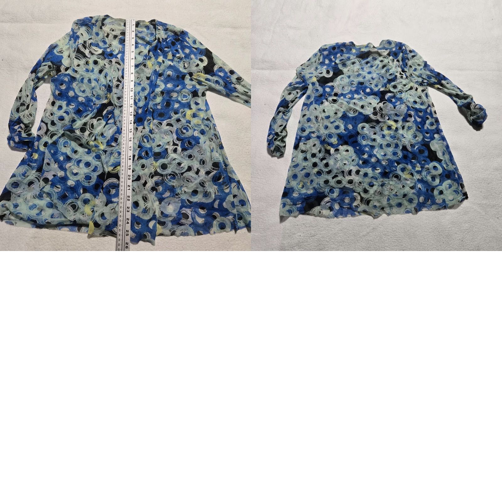 Alfani Alfani Shirt Adult Women's Petite Blue 3/4 Sleeve Pullover Top Blouse Sheer Womens Size XL / US 12-14 / IT 48-50 - 8 Thumbnail