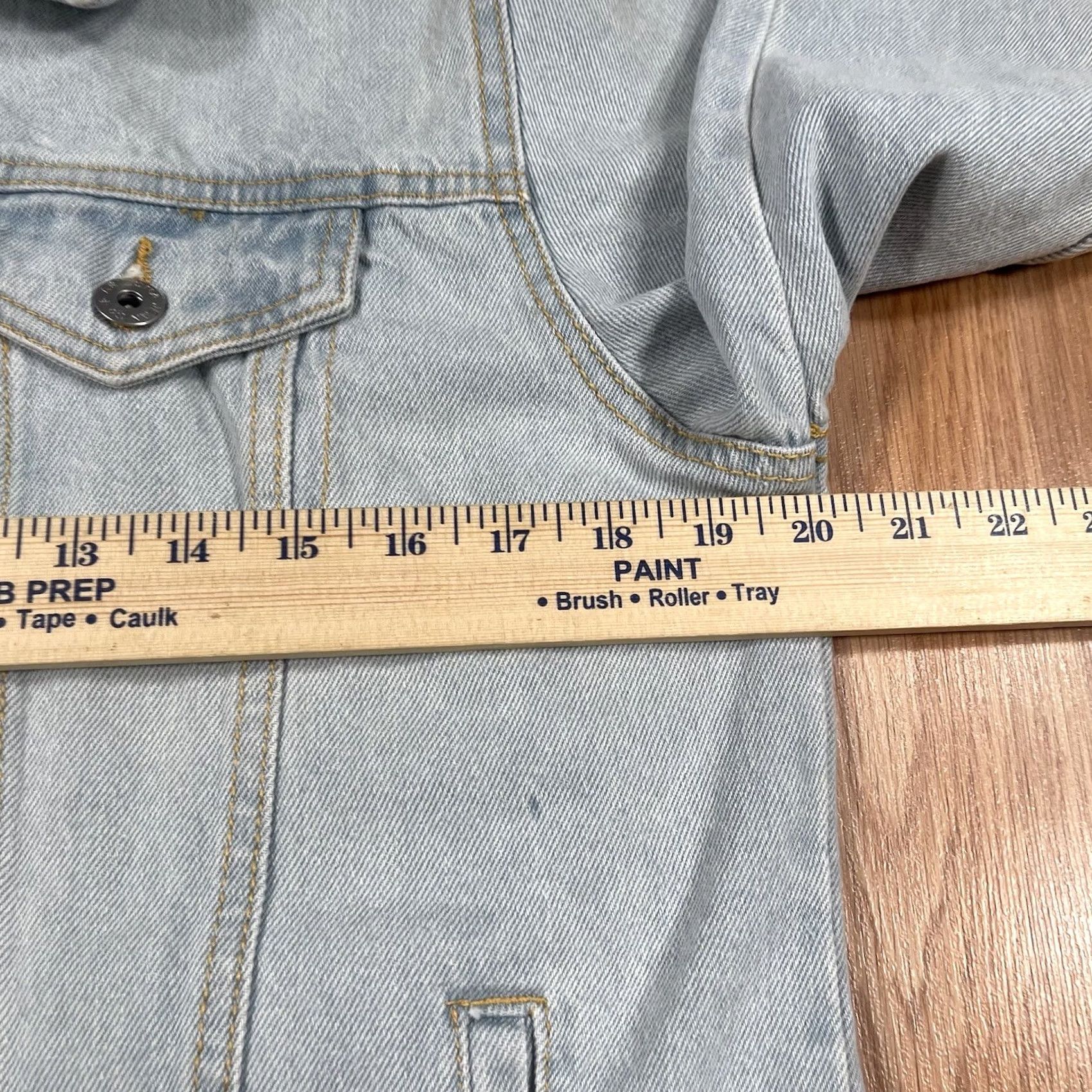 Vintage Arizona Jean Co Denim Jacket Mens M Medium Blue 100% Cotton Trucker Jacket Size US 31 - 7 Thumbnail