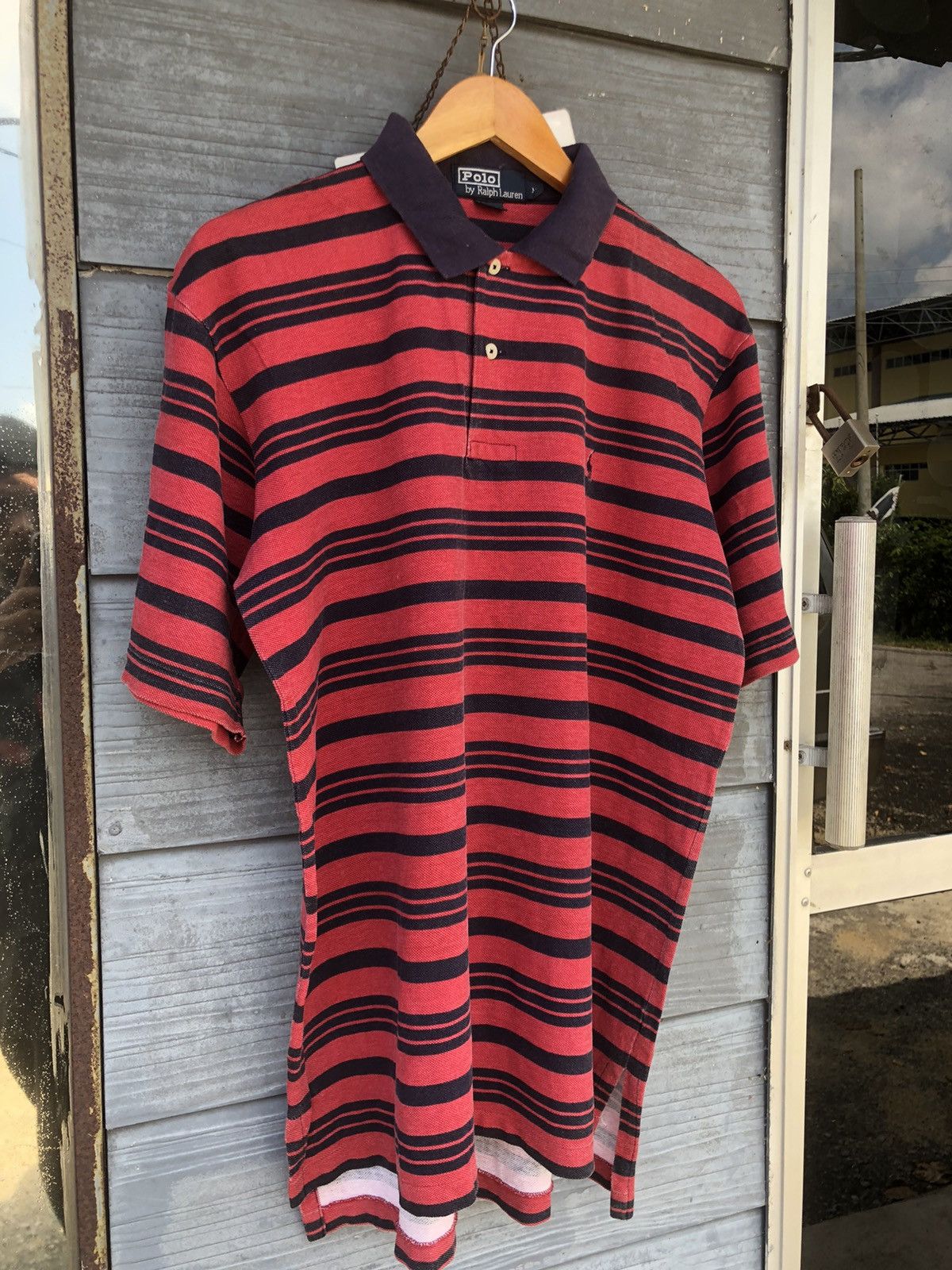 Polo Ralph Lauren Vintage Polo Ralph Lauren Stripe Polo Shirt Size US L / EU 52-54 / 3 - 3 Thumbnail