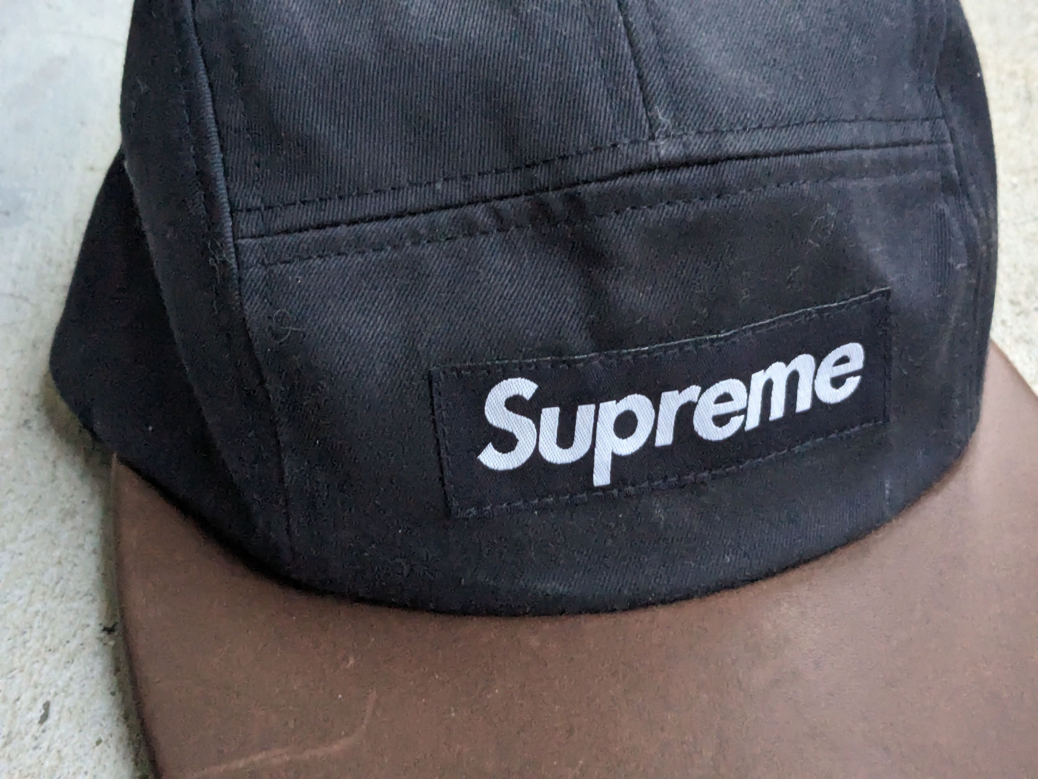 Supreme Supreme Expedition Leather Camp Cap Black Hat 5 Panel BOGO Size ONE SIZE - 2 Thumbnail